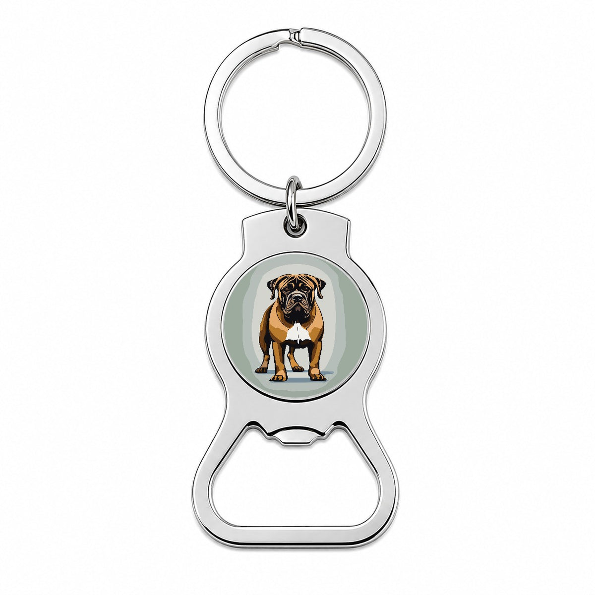 Bullmastiff Dog Standing Bottle Opener Keychain