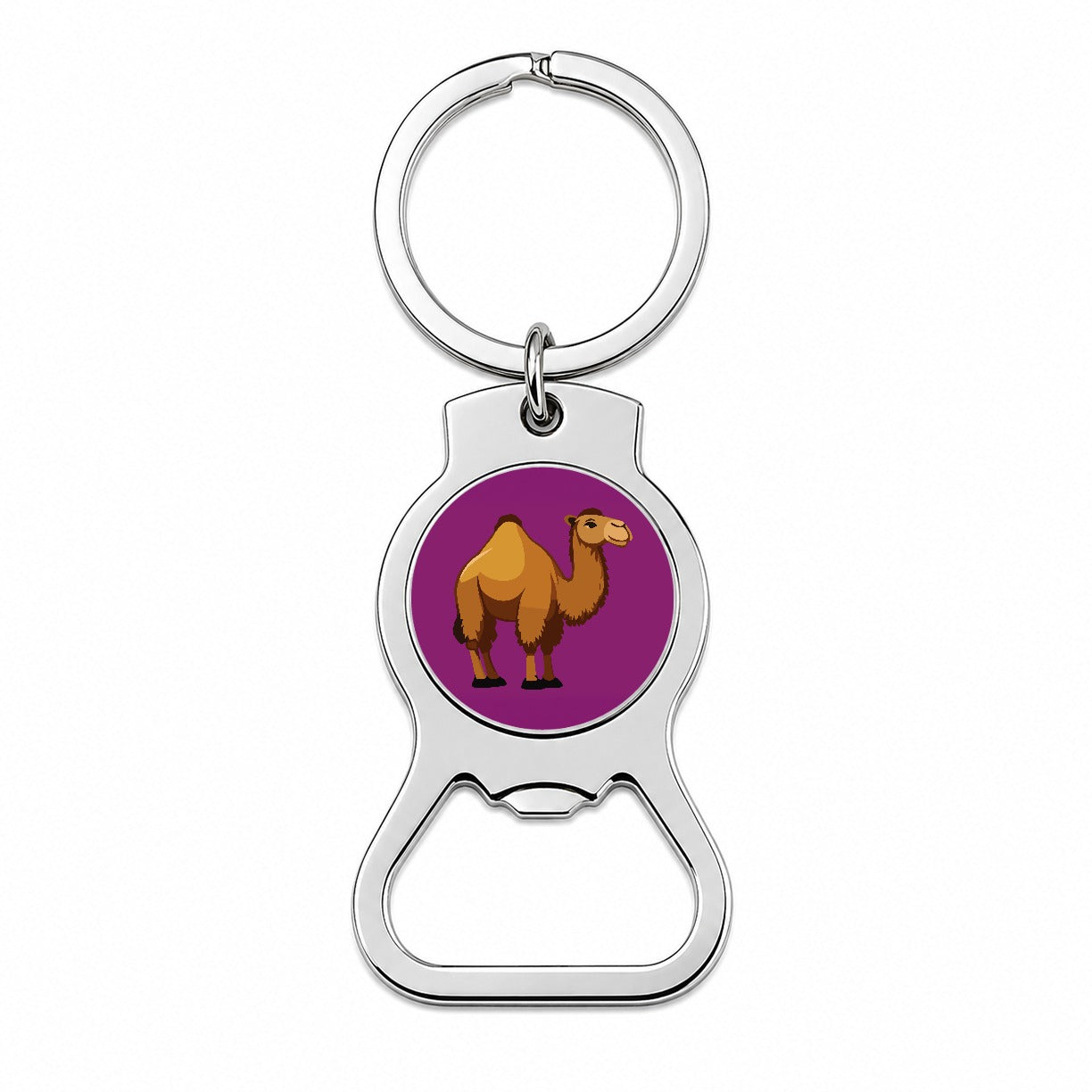 Camel Cute Profile Bottle Opener Keychain