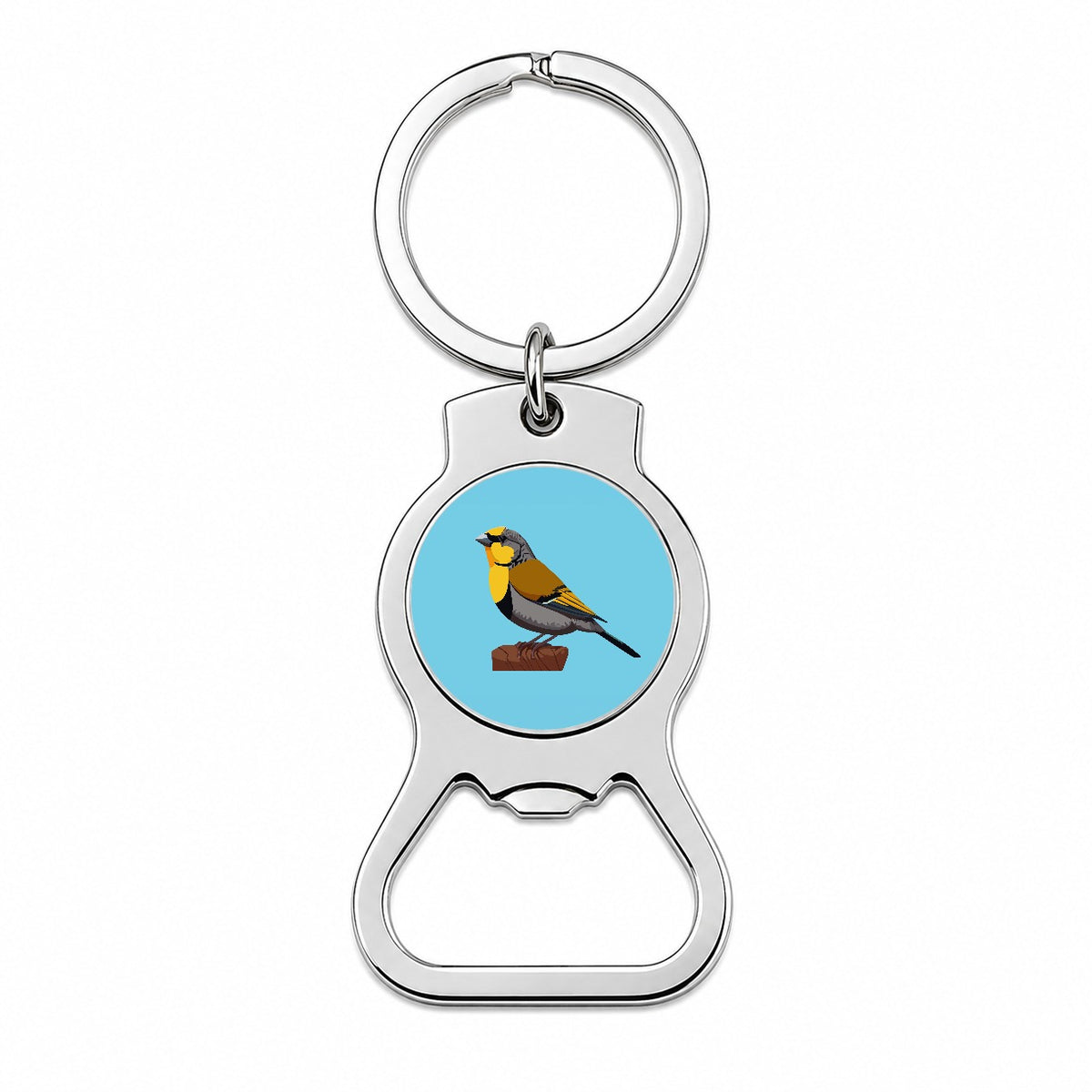 Canary Yellow Bird Bottle Opener Keychain