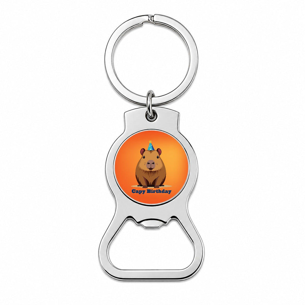 Capybara Happy Capy Birthday Funny Bottle Opener Keychain