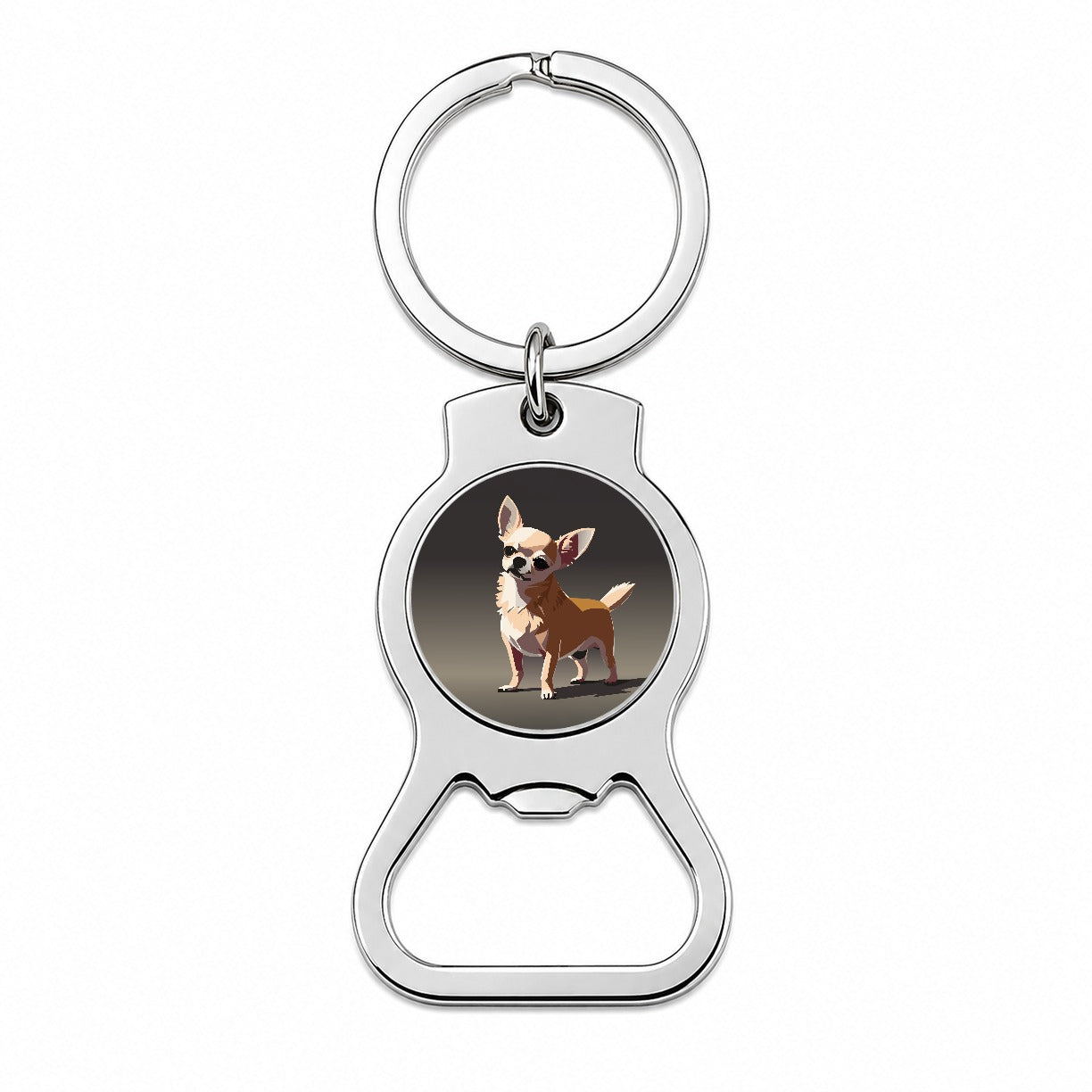 Chihuahua Dog Standing Bottle Opener Keychain