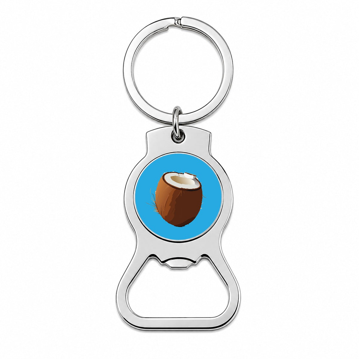 Coconut Tropical Fruit Bottle Opener Keychain