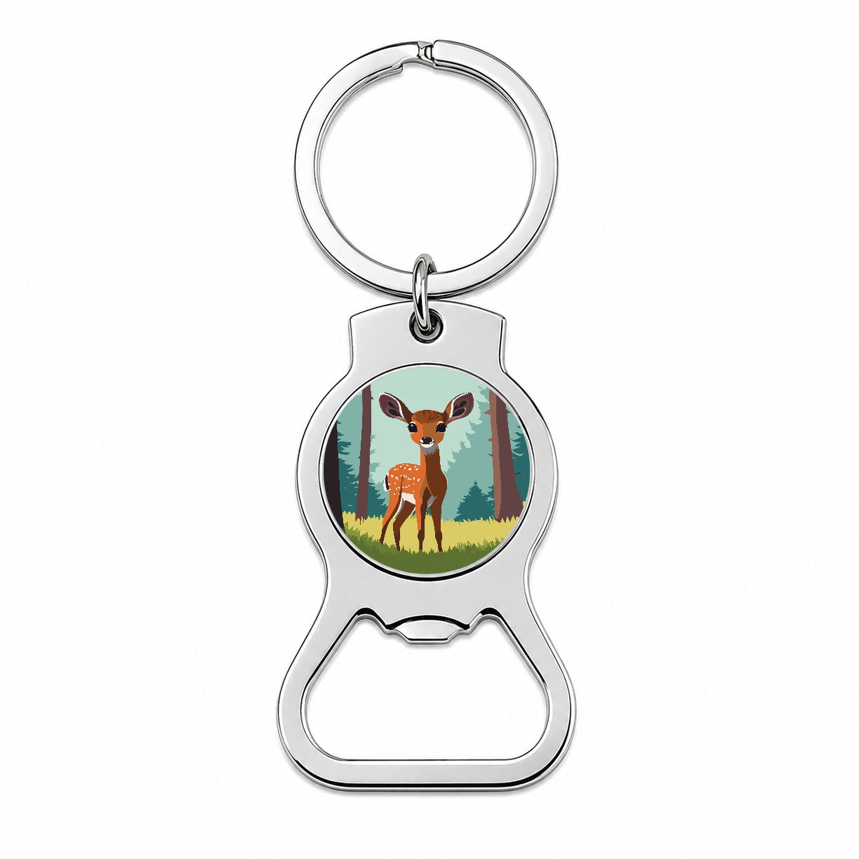 Deer Fawn Standing Bottle Opener Keychain