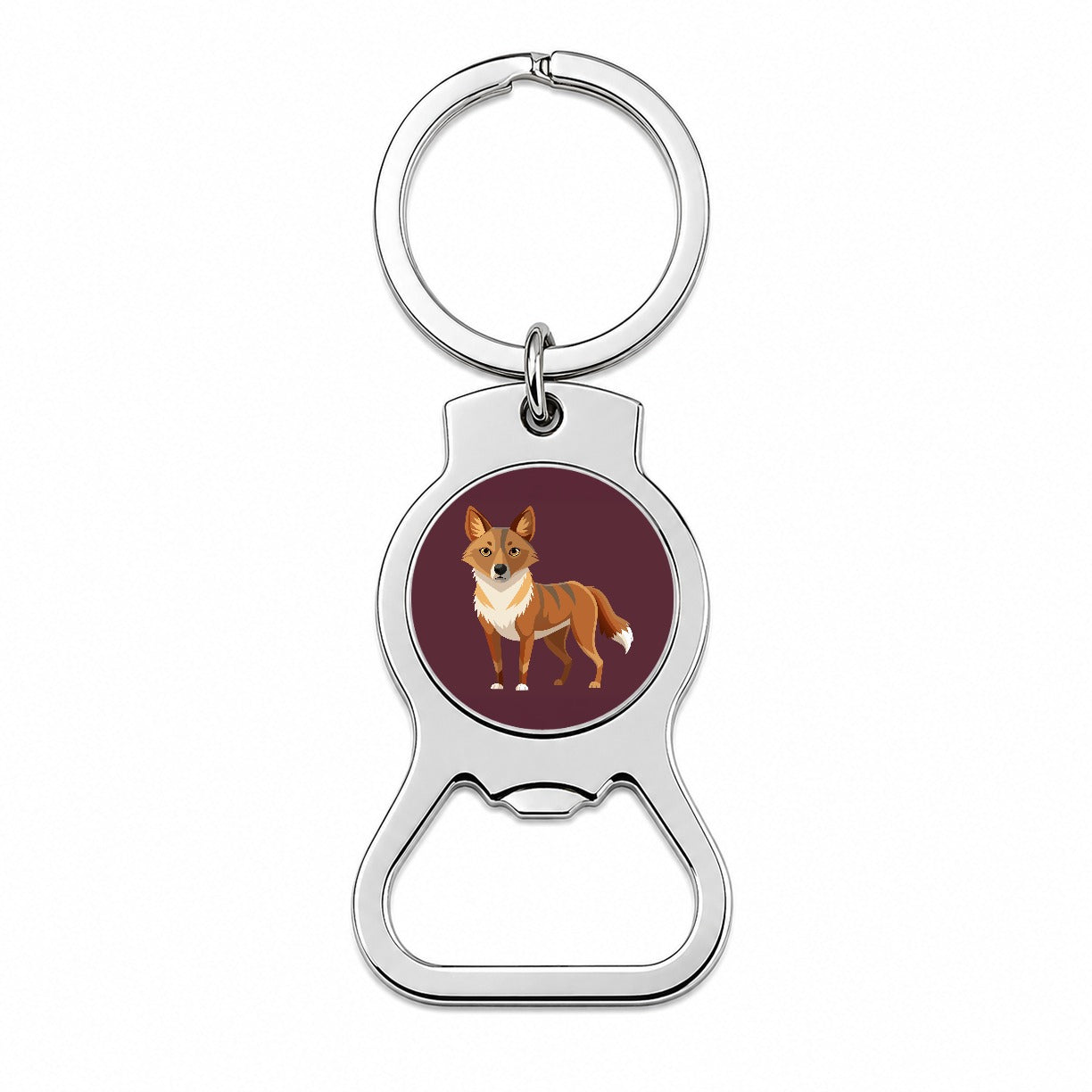 Dingo Australian Dog Animal Bottle Opener Keychain