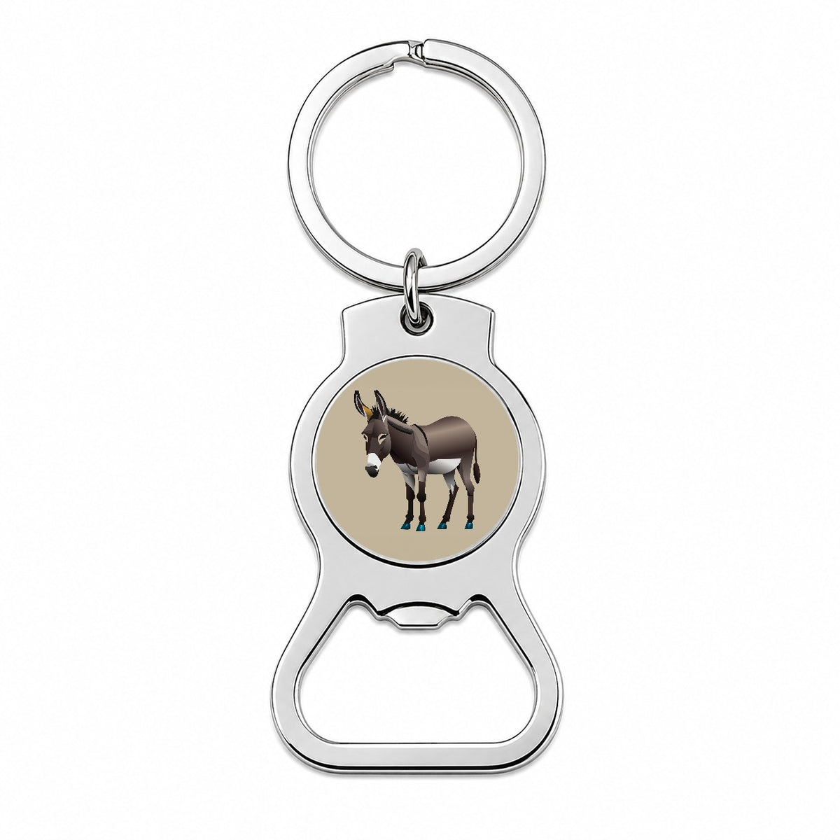 Donkey Standing Bottle Opener Keychain