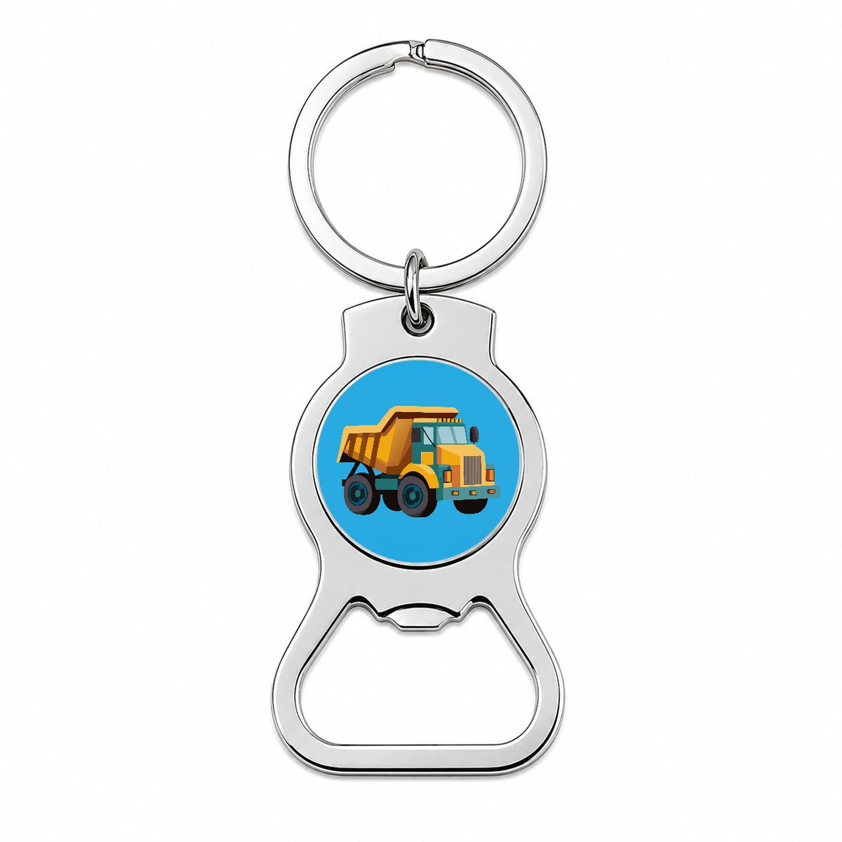 Dump Truck Cute Bottle Opener Keychain