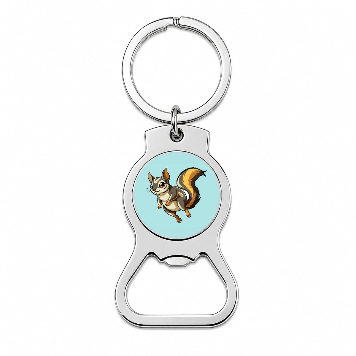 Flying Squirrel Bottle Opener Keychain