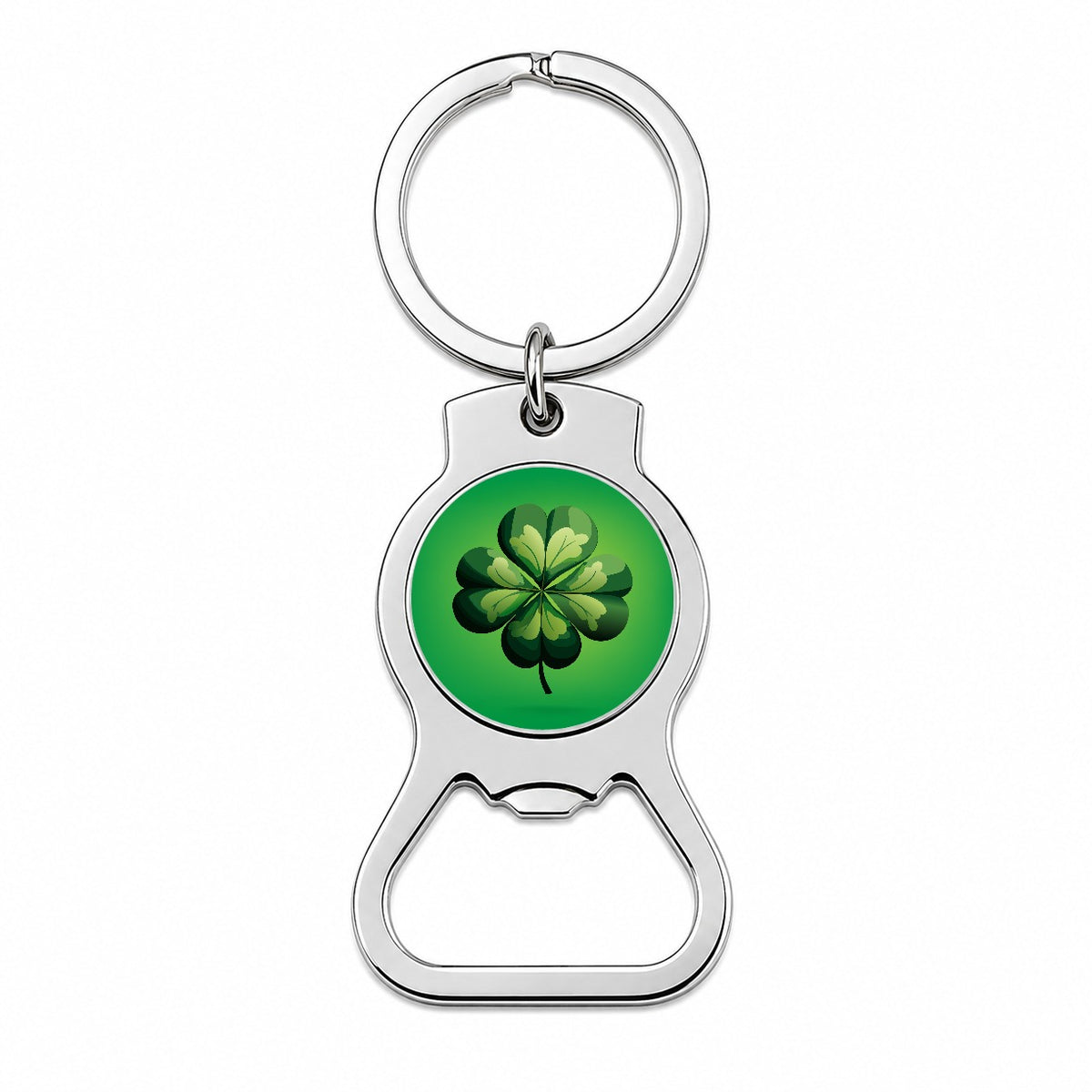 Four Leaf Clover 4 Lucky St Patrick's Day Bottle Opener Keychain