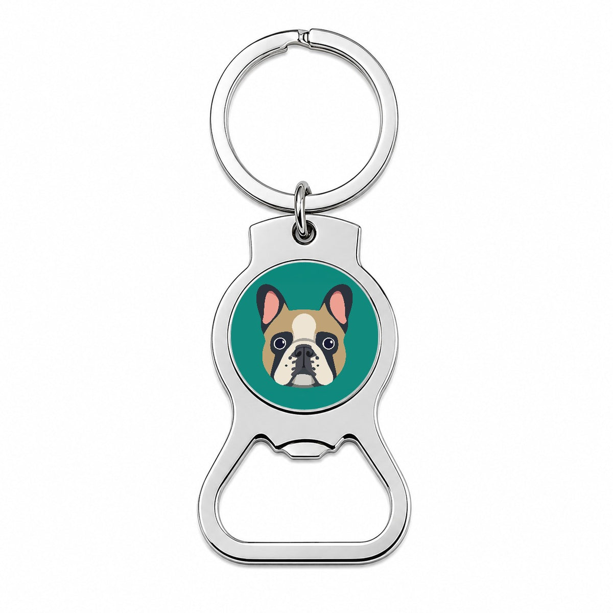 French Bulldog Face Bottle Opener Keychain