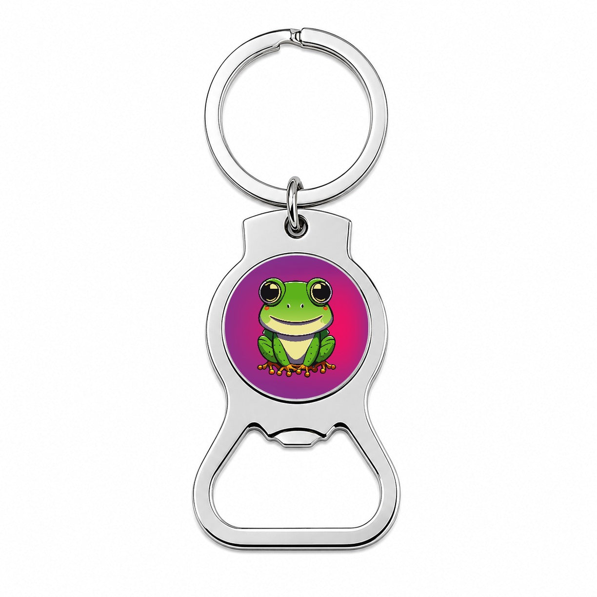 Frog Smiling Bottle Opener Keychain