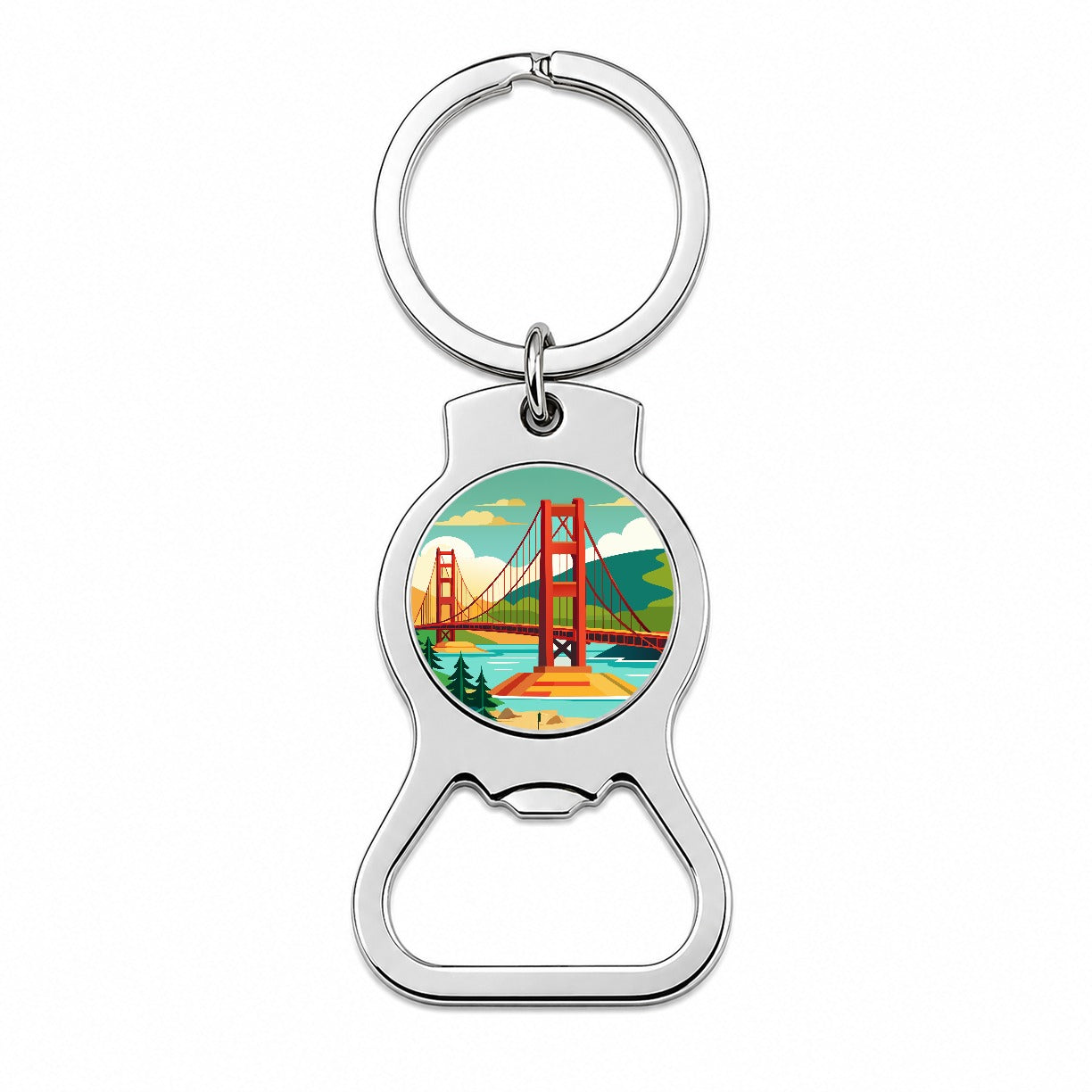 Golden Gate Bridge San Francisco Travel Bottle Opener Keychain