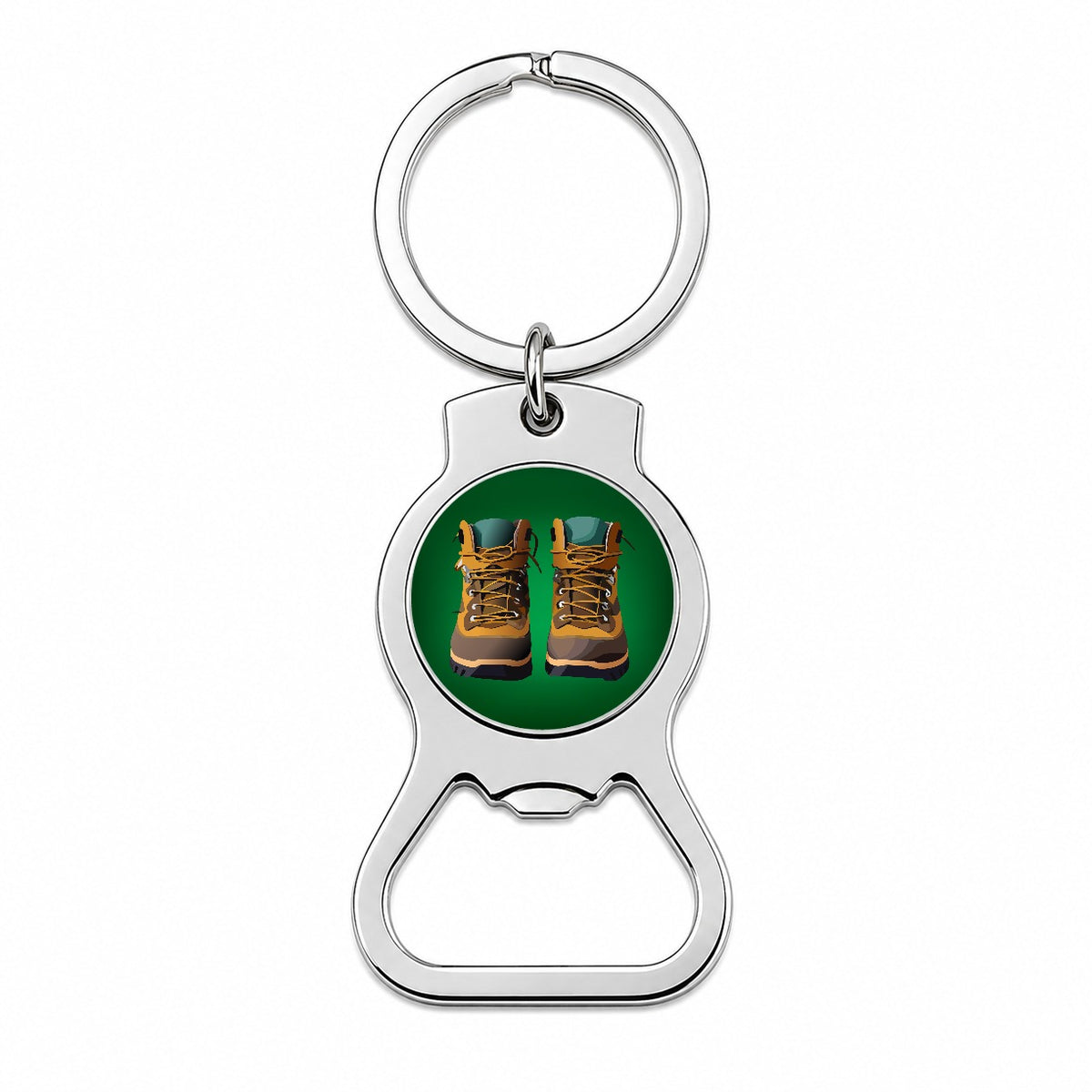 Hiking Boots Hiker Bottle Opener Keychain