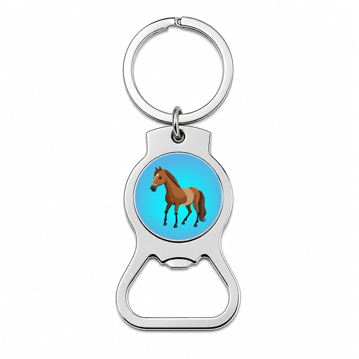 Horse Standing Bottle Opener Keychain
