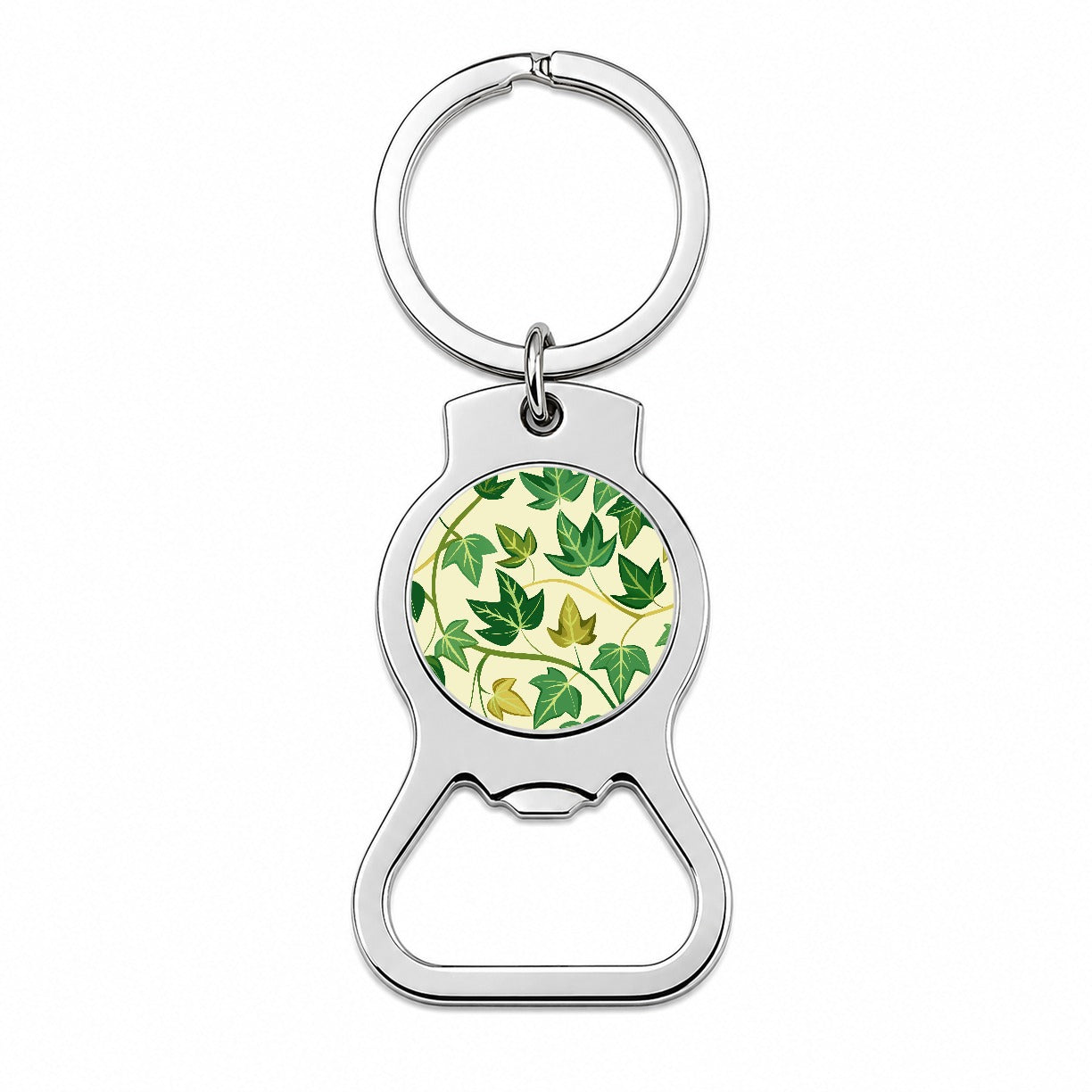 Ivy Vines Pattern Bottle Opener Keychain