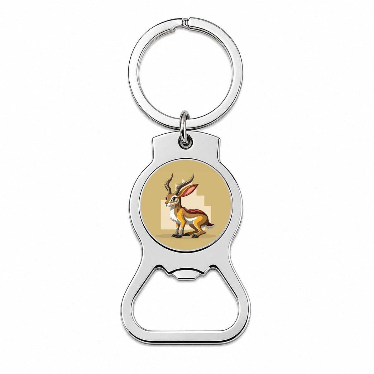 Jackalope Elegant Bottle Opener Keychain