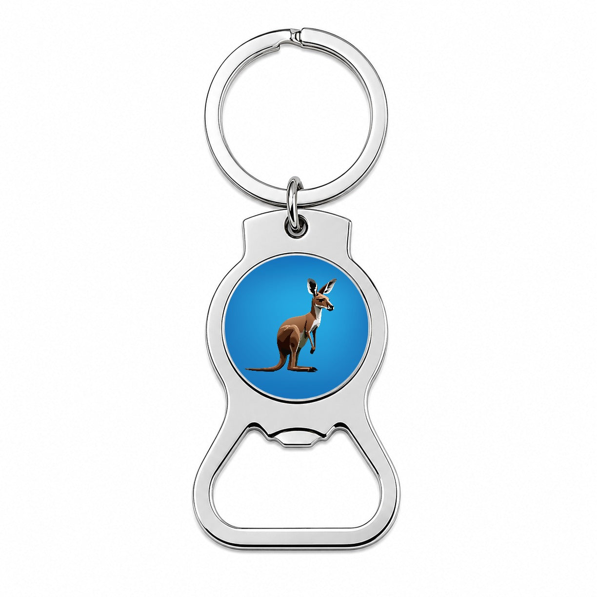 Kangaroo Standing Animal Bottle Opener Keychain