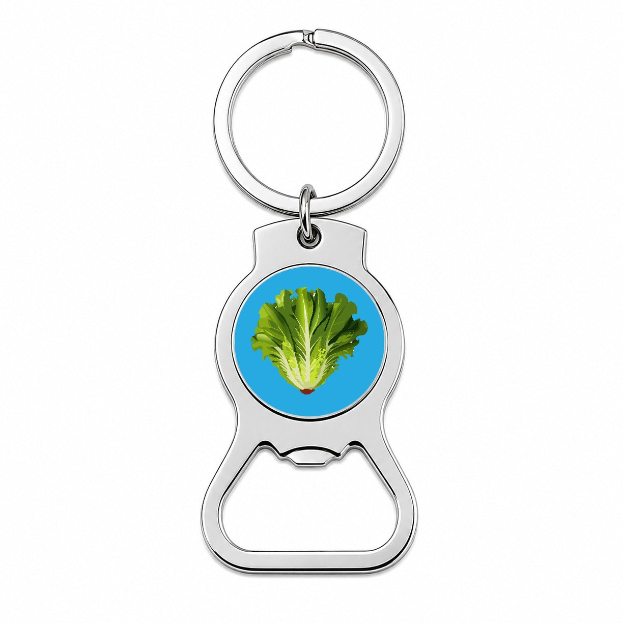 Lettuce Head Vegetable Bottle Opener Keychain