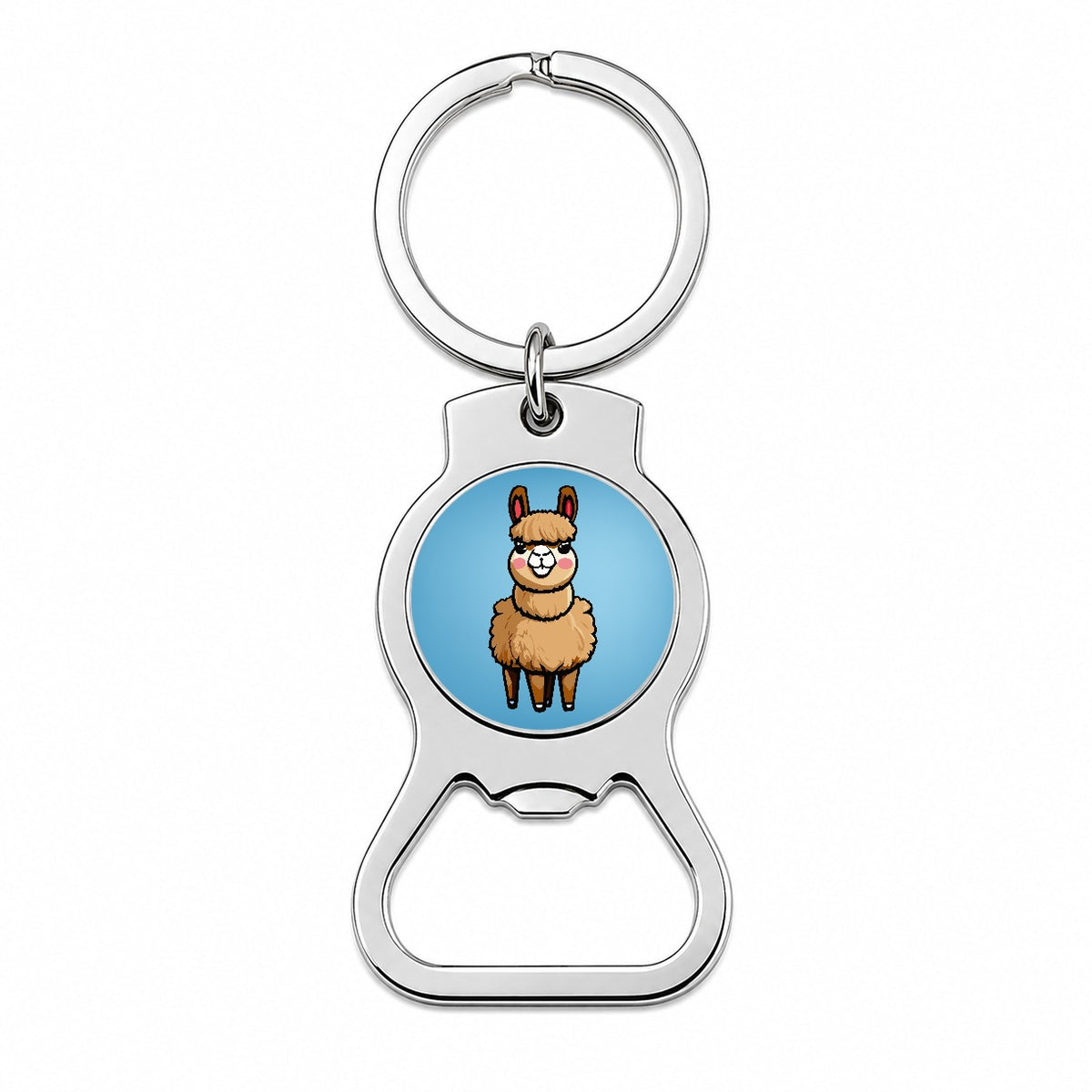 Llama Cute Bottle Opener Keychain