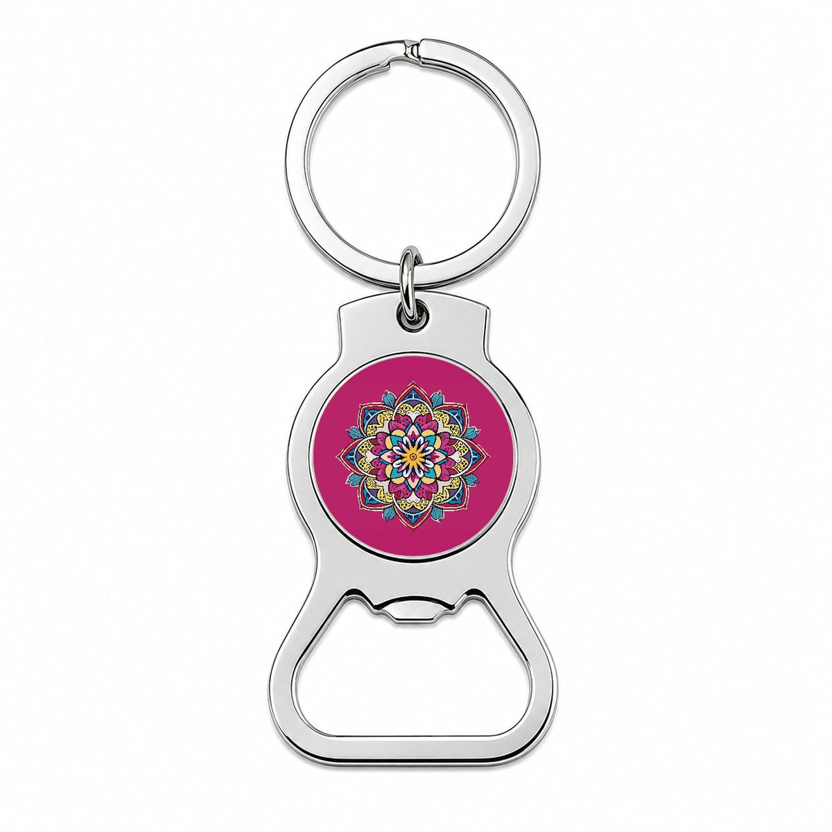 Mandala Colorful Beautiful Bottle Opener Keychain