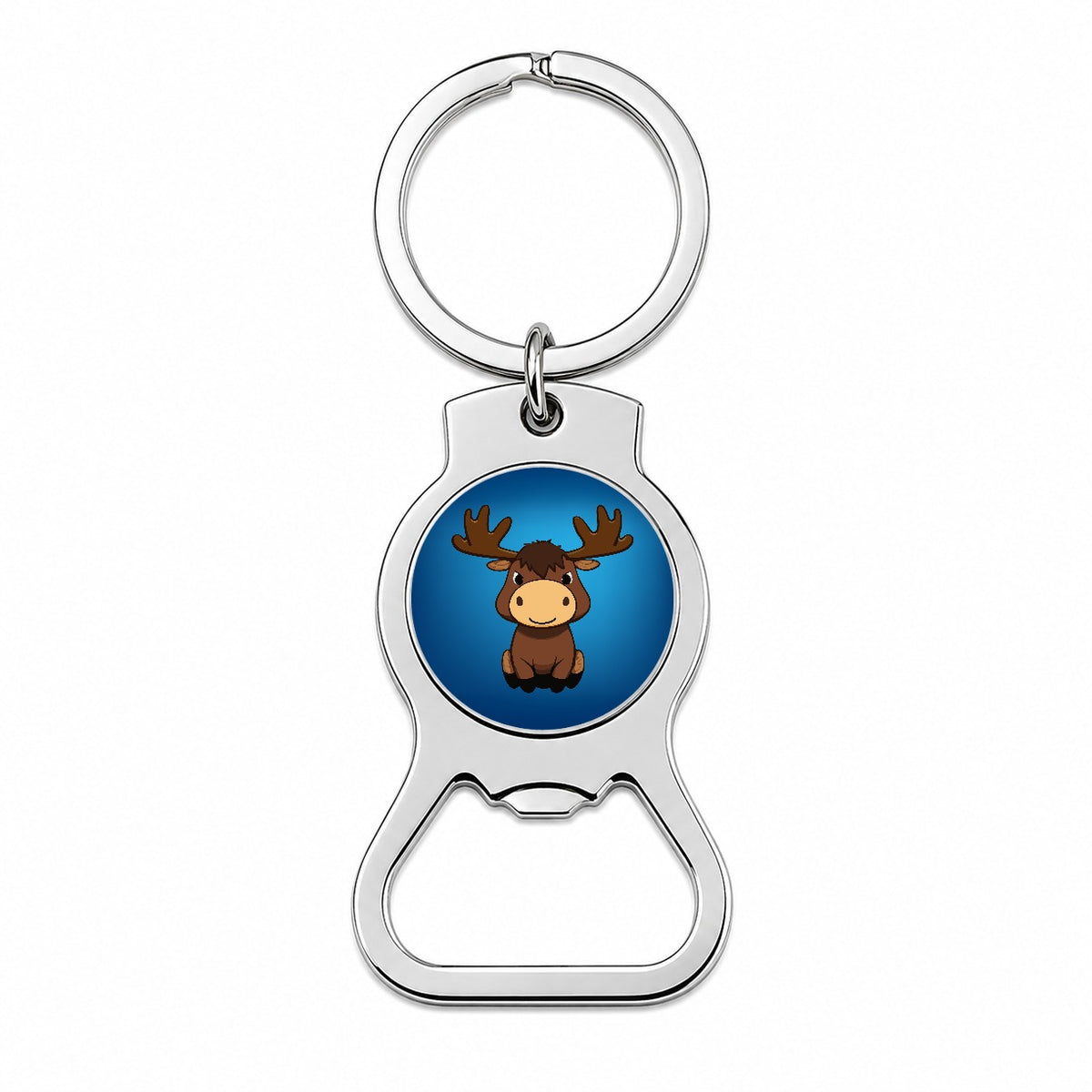 Moose Cute Bottle Opener Keychain