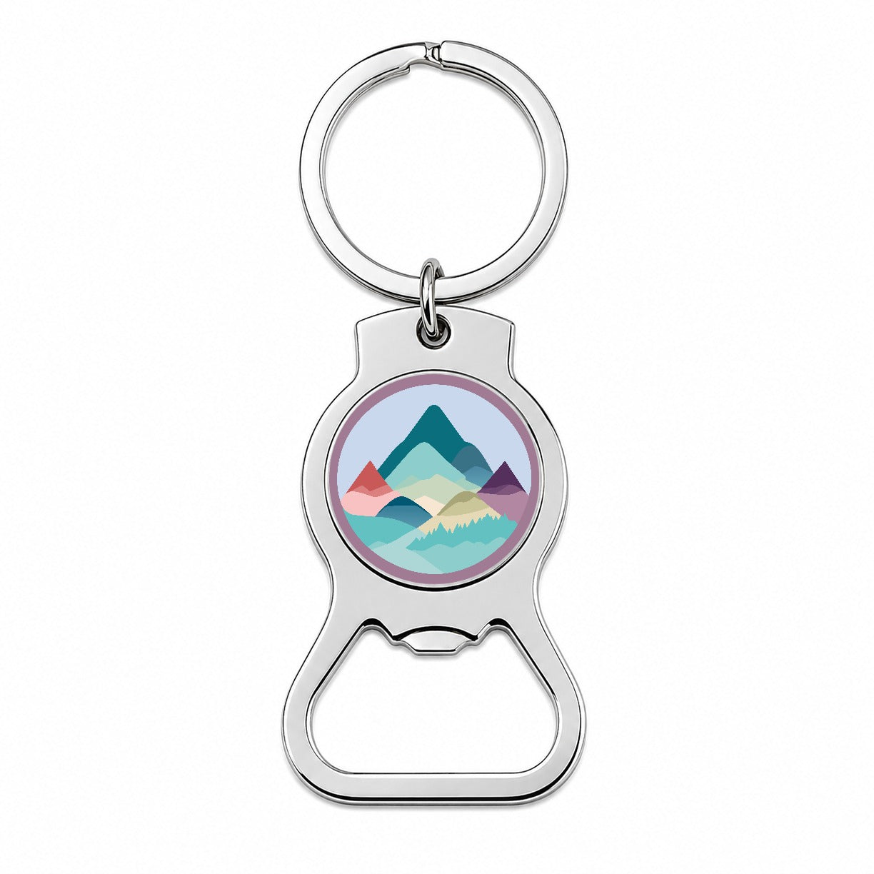 Mountains Pastel Bottle Opener Keychain