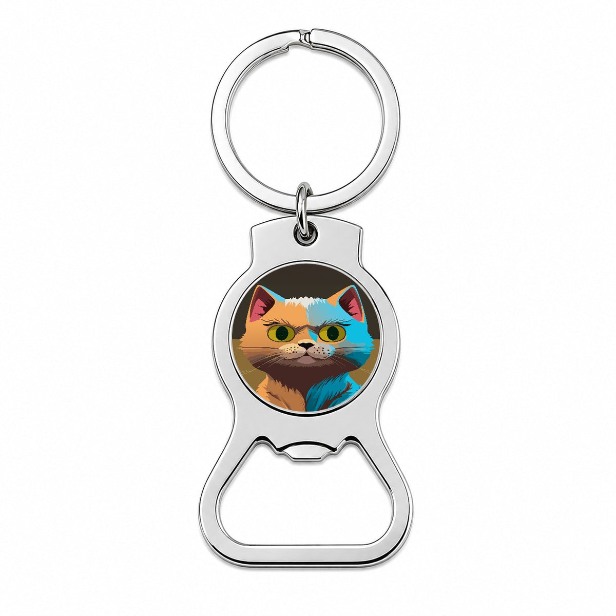 Munchkin Cat Colorful Bottle Opener Keychain