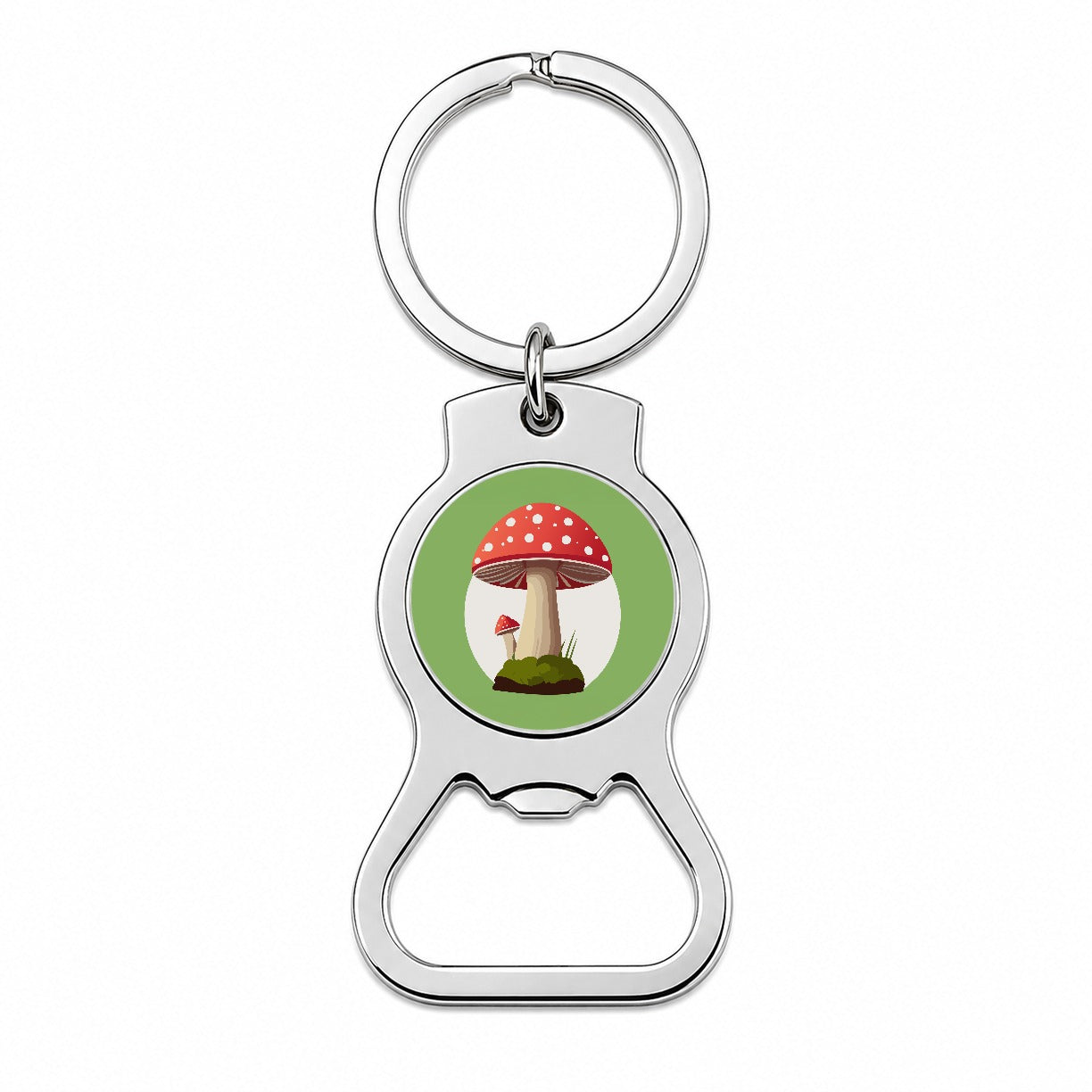 Mushroom Toadstool Red Woodland Bottle Opener Keychain