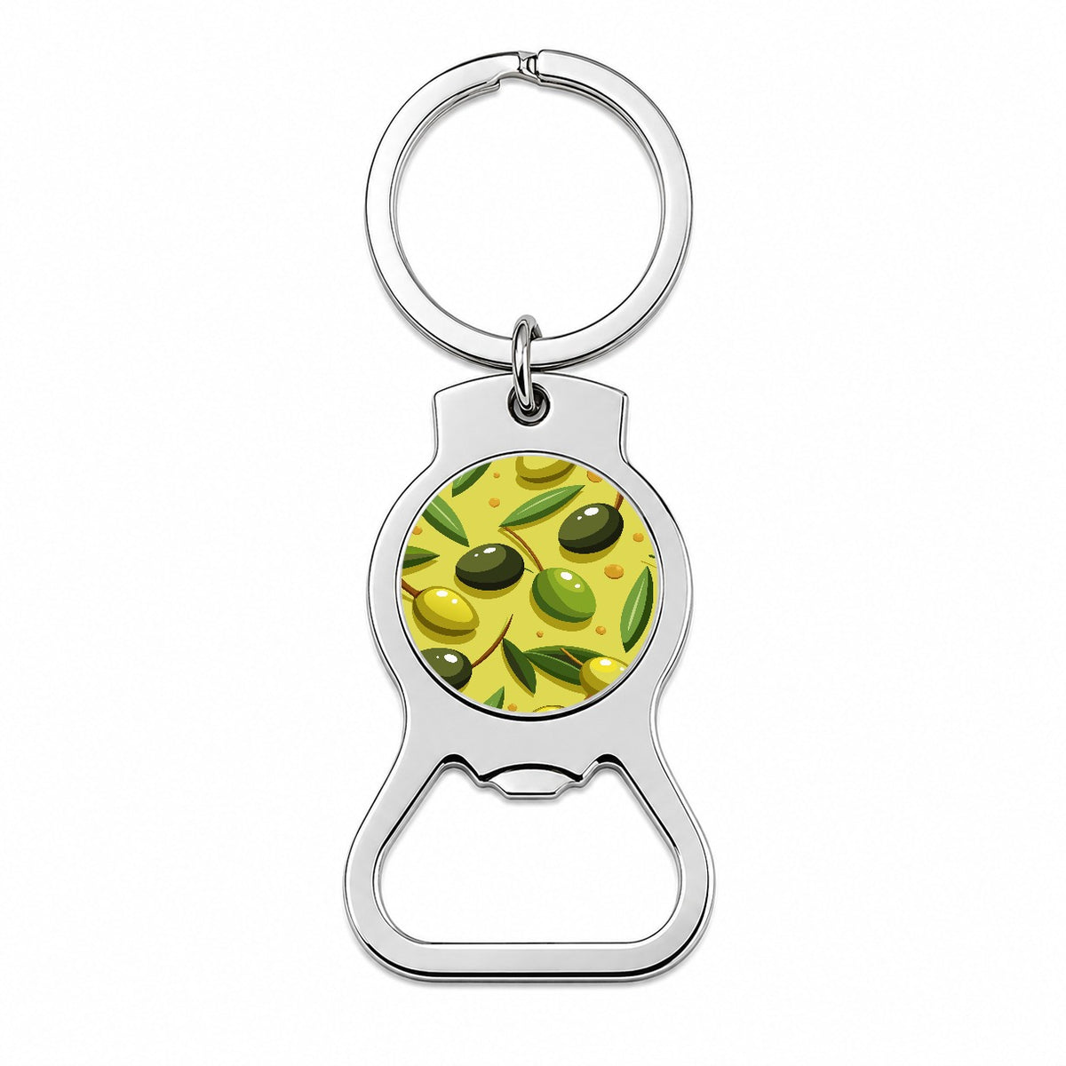 Olives Scattered Pattern Bottle Opener Keychain