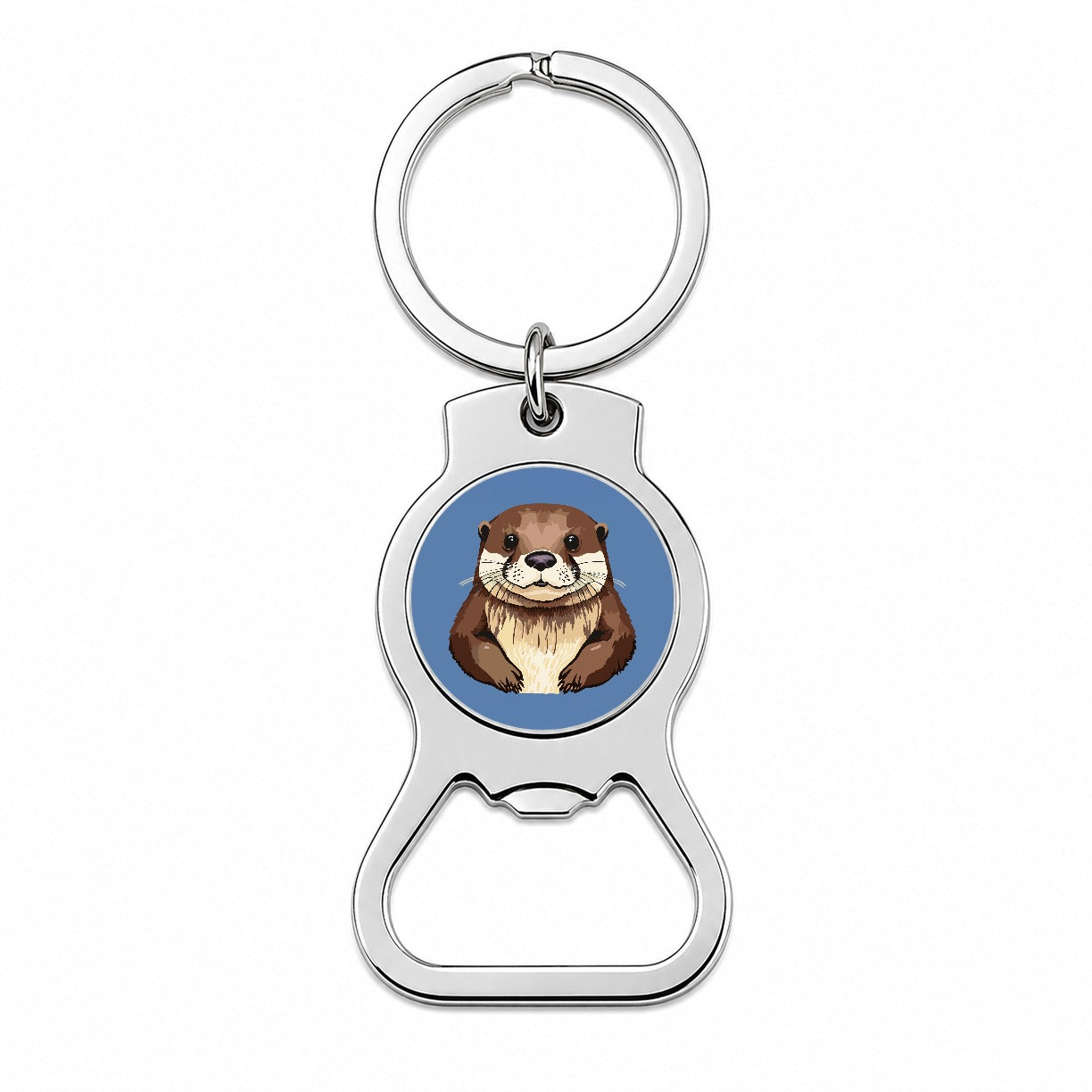 Otter Cute Staring Bottle Opener Keychain