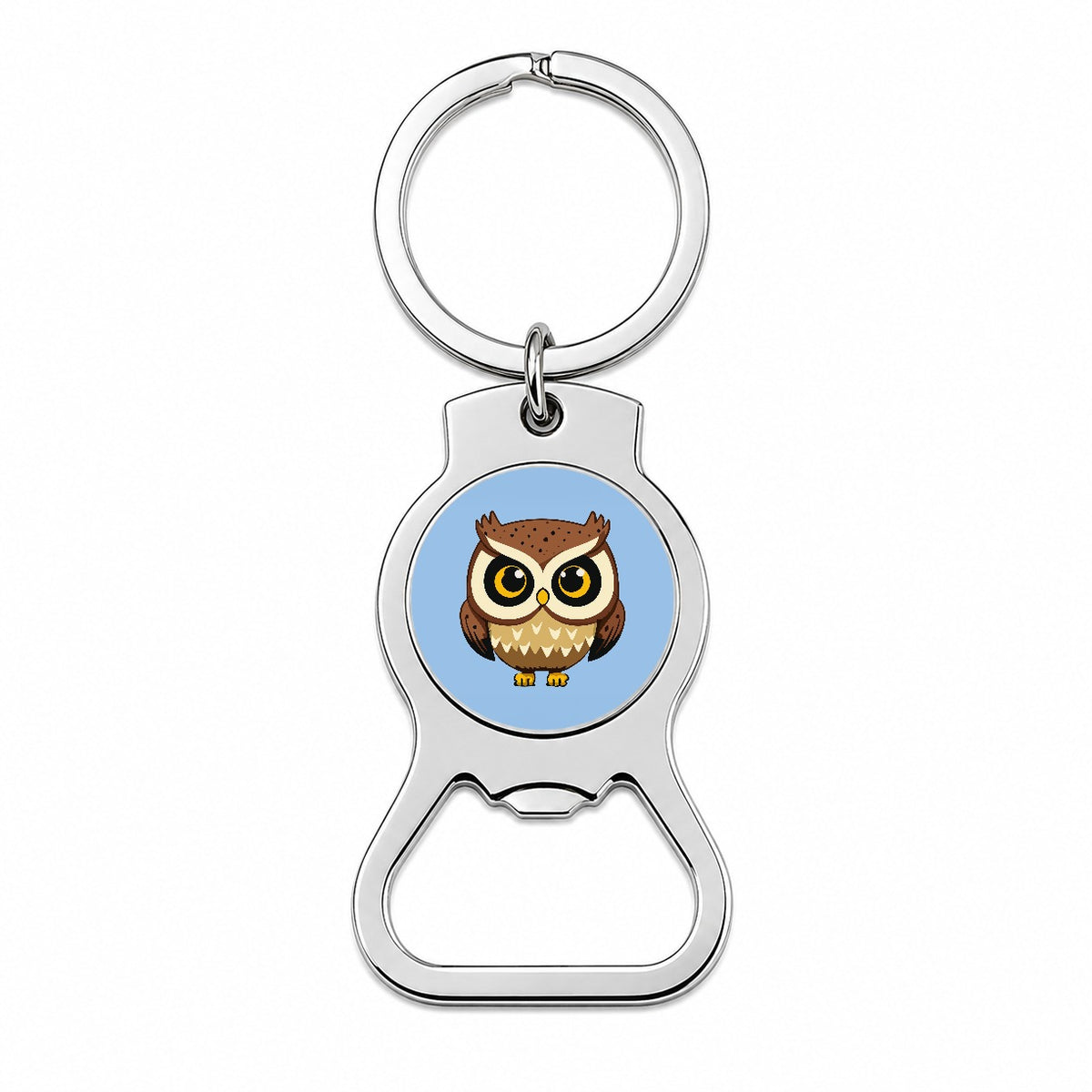Owl Cute Short Bottle Opener Keychain