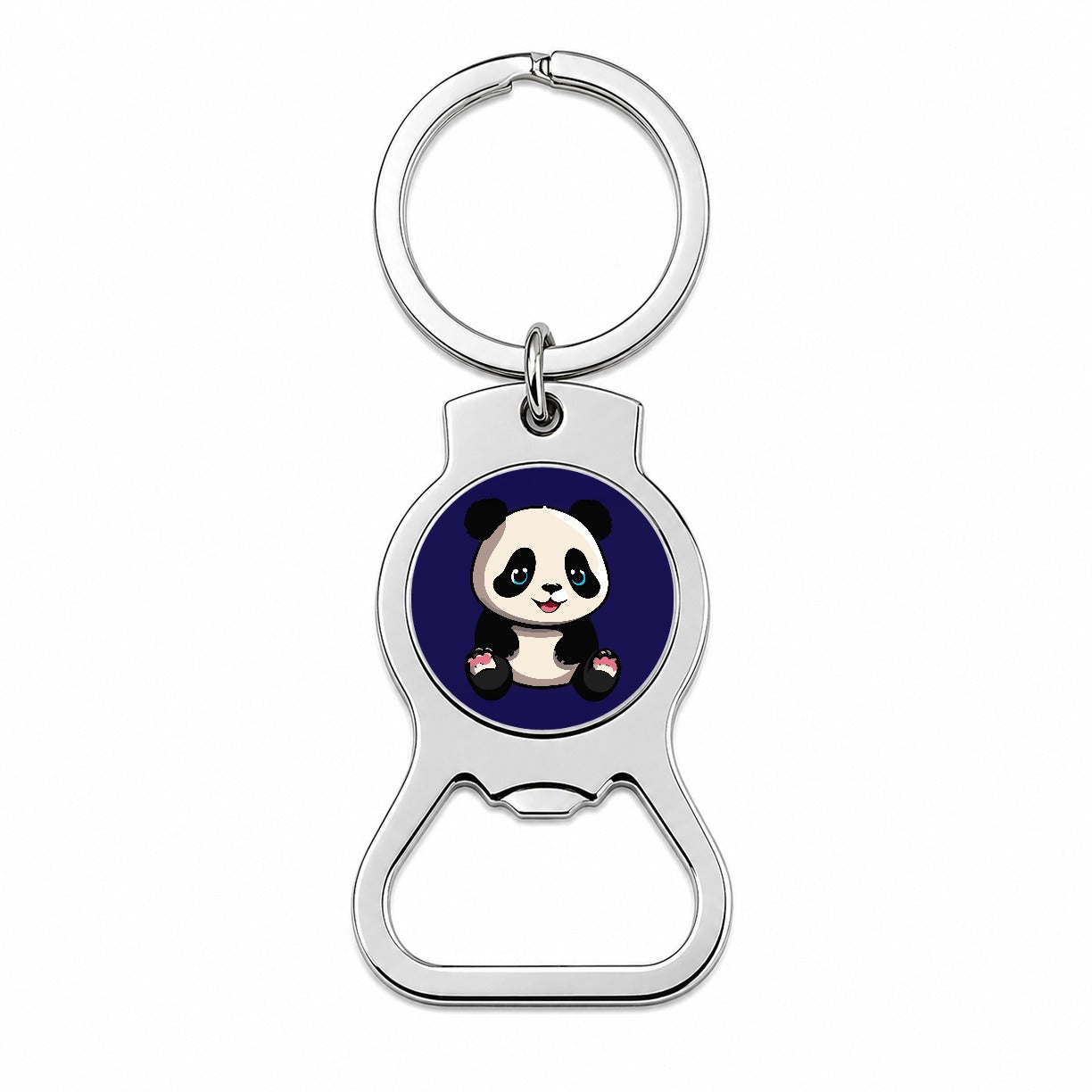 Panda Cute Smiling Bottle Opener Keychain