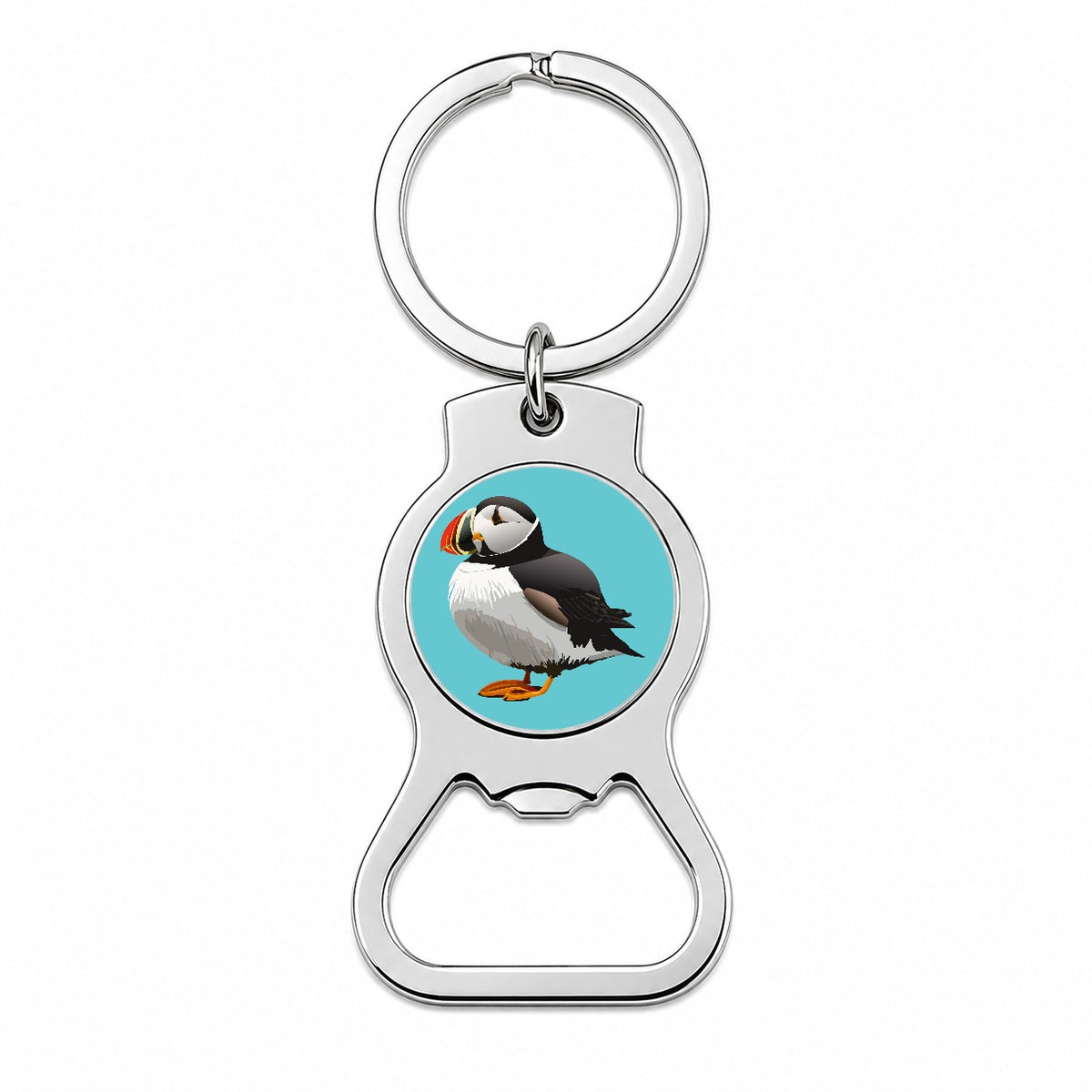 Puffin Seabird Bird Bottle Opener Keychain