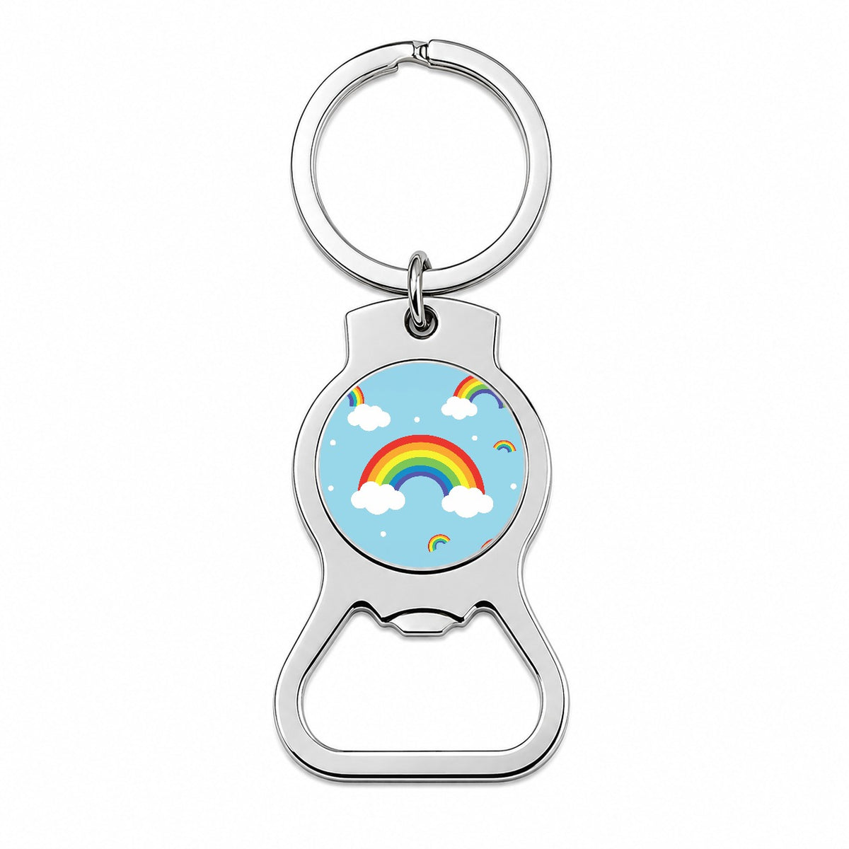 Rainbows Scattered Bottle Opener Keychain