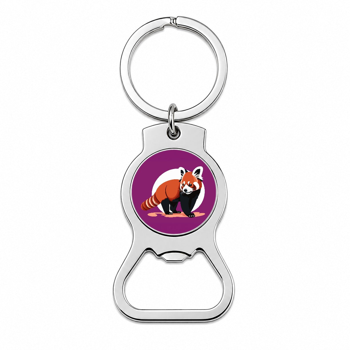 Red Panda Standing Bottle Opener Keychain