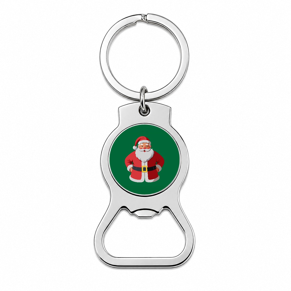 Santa Claus Christmas Bottle Opener Keychain