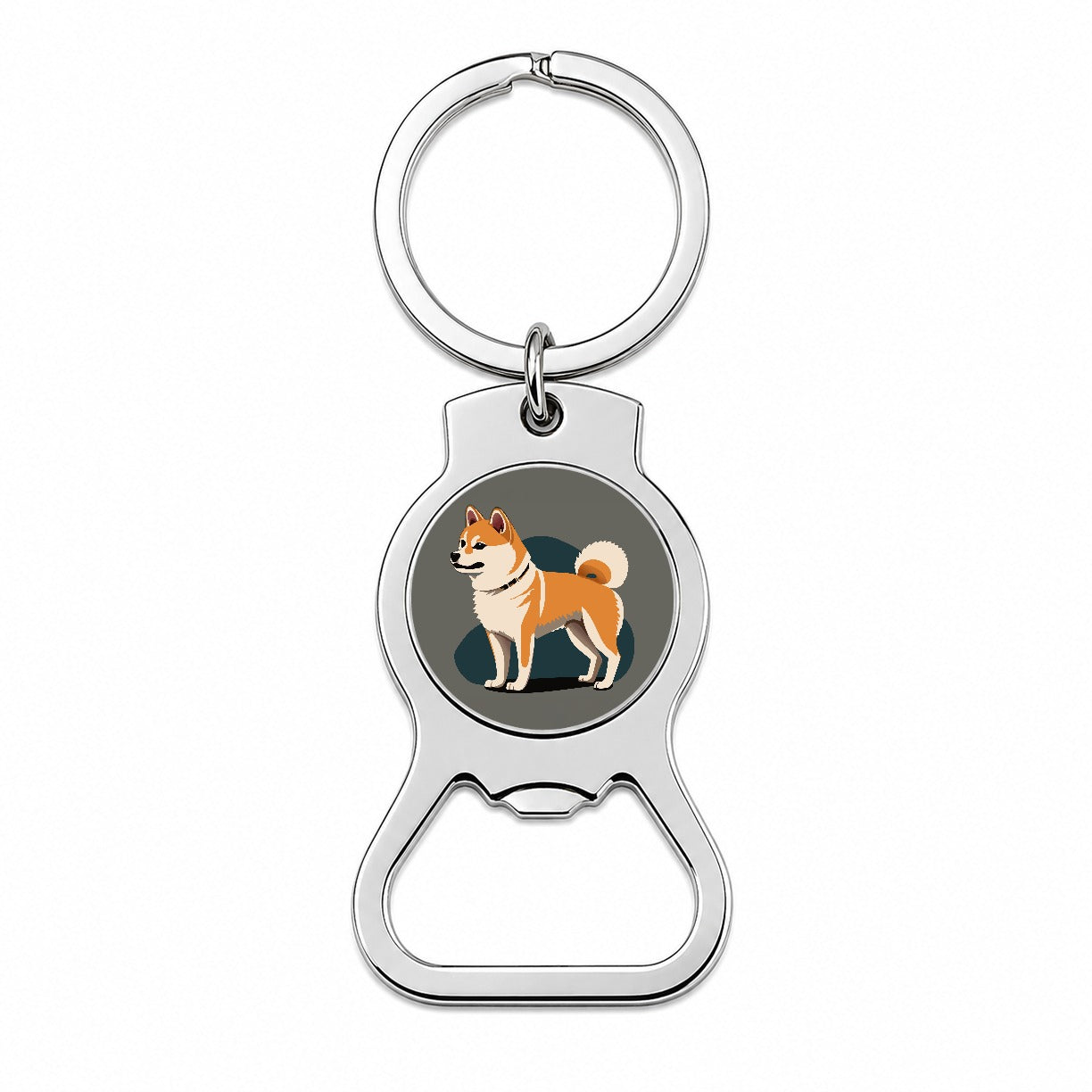 Shiba Inu Dog Standing Bottle Opener Keychain