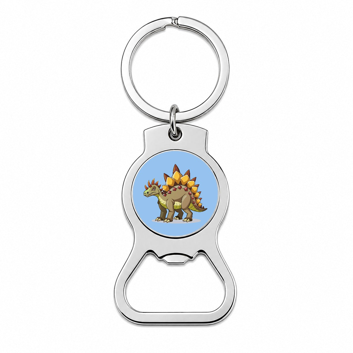 Stegosaurus Dinosaur Bottle Opener Keychain