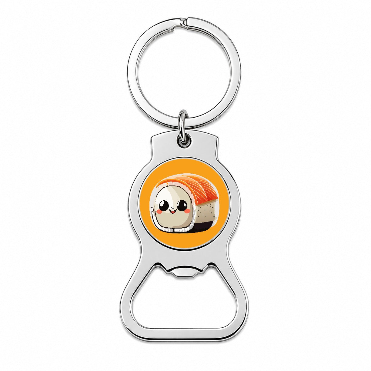 Sushi Roll Cute Chibi Kawaii Funny Food Bottle Opener Keychain