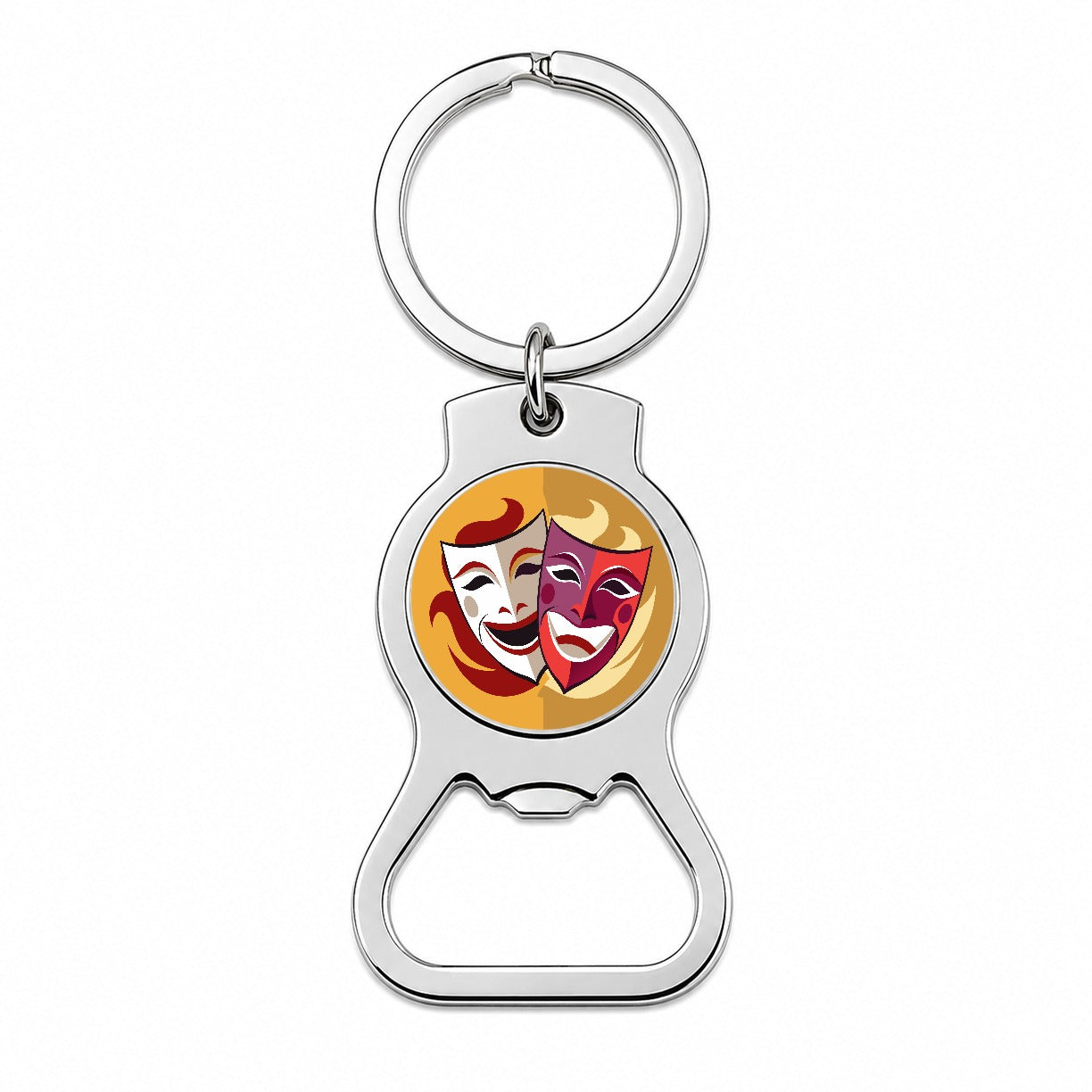 Theater Drama Masks Theatre Acting Actors Bottle Opener Keychain