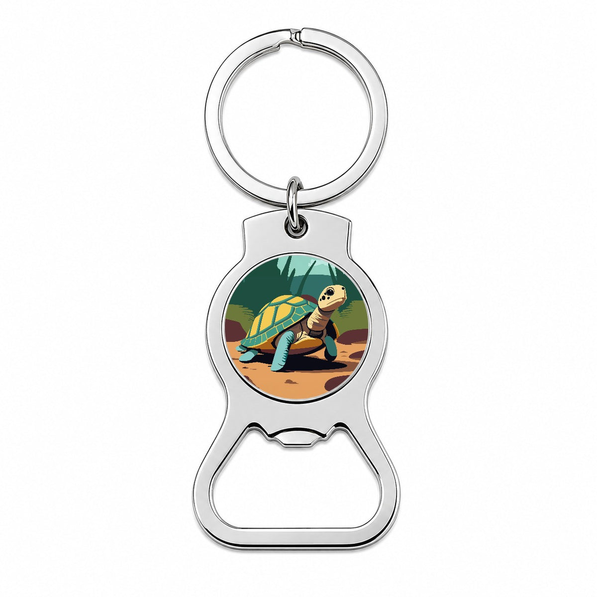 Turtle in the Wild Bottle Opener Keychain