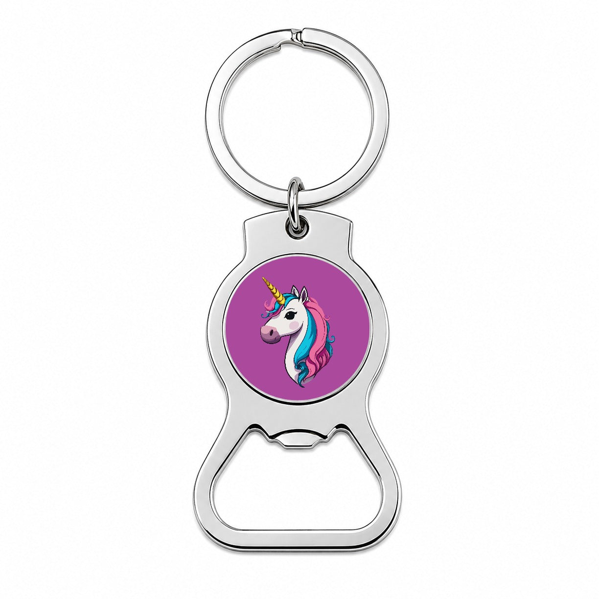 Unicorn Head Beautiful Bottle Opener Keychain
