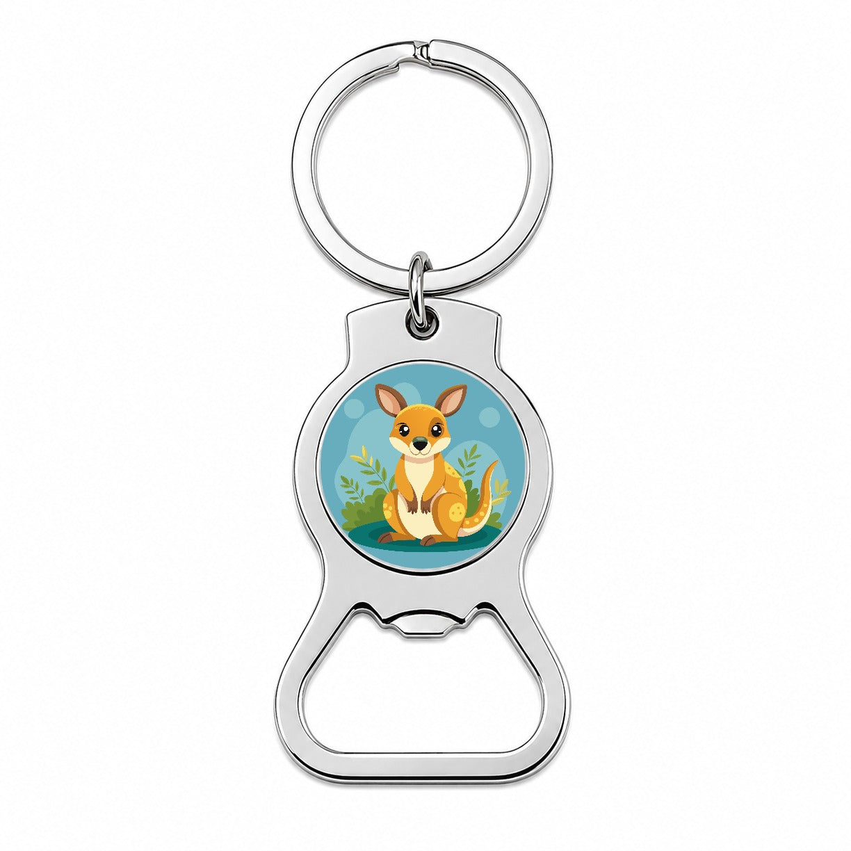 Wallaby Small Kangaroo Cute Australian Animal Bottle Opener Keychain