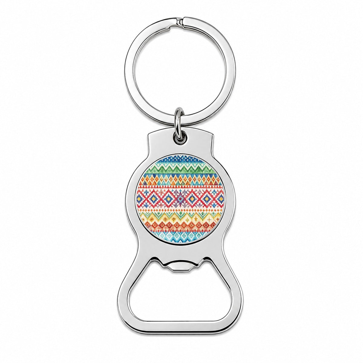 Fair Isle Knitting Sweater Bottle Opener Keychain