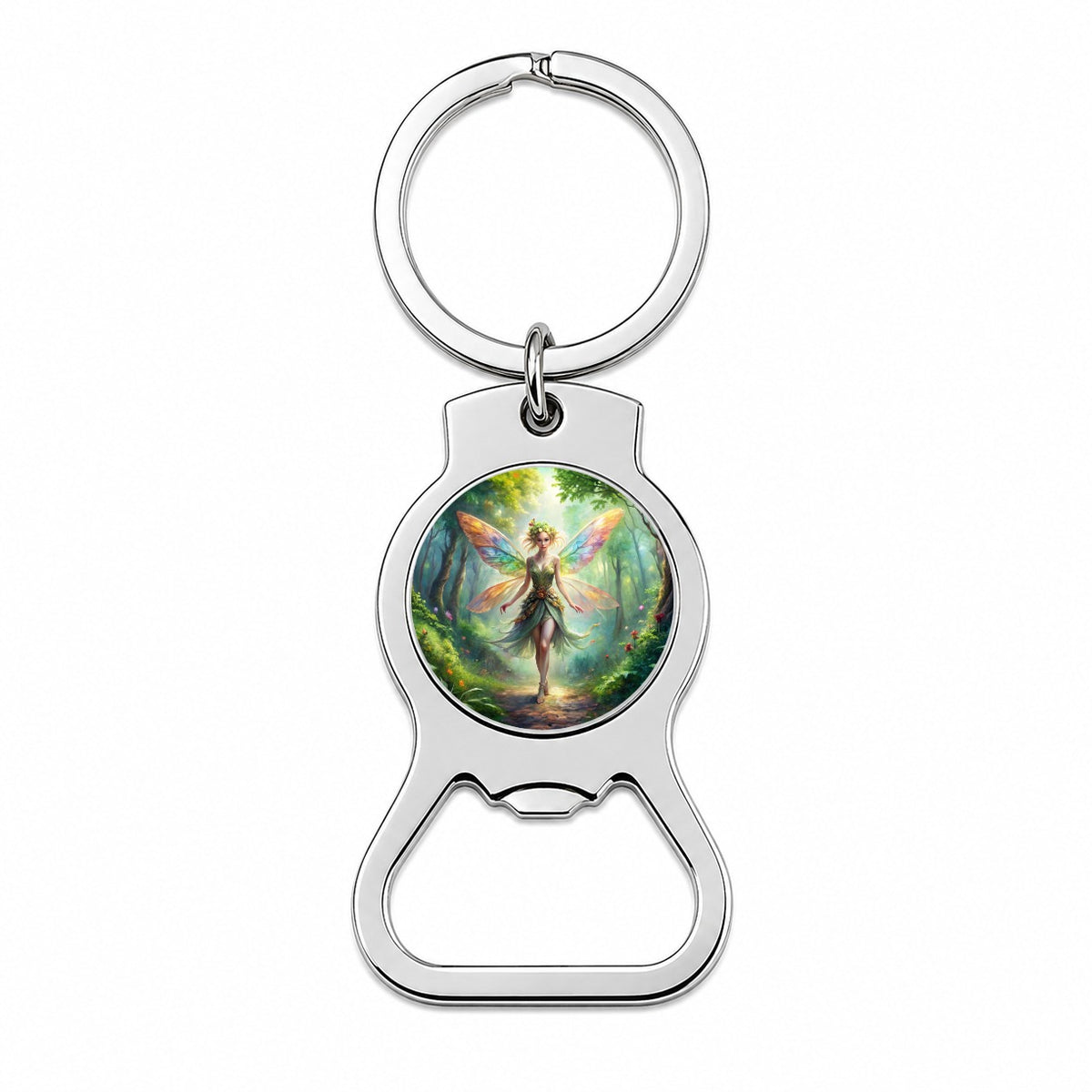 Pixie Fairy Forest Fantasy Beautiful Watercolor Bottle Opener Keychain