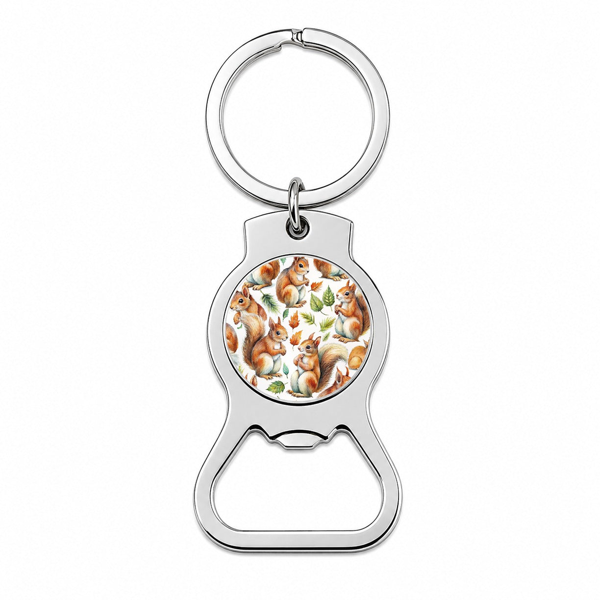 Bunch Of Squirrels Bottle Opener Keychain