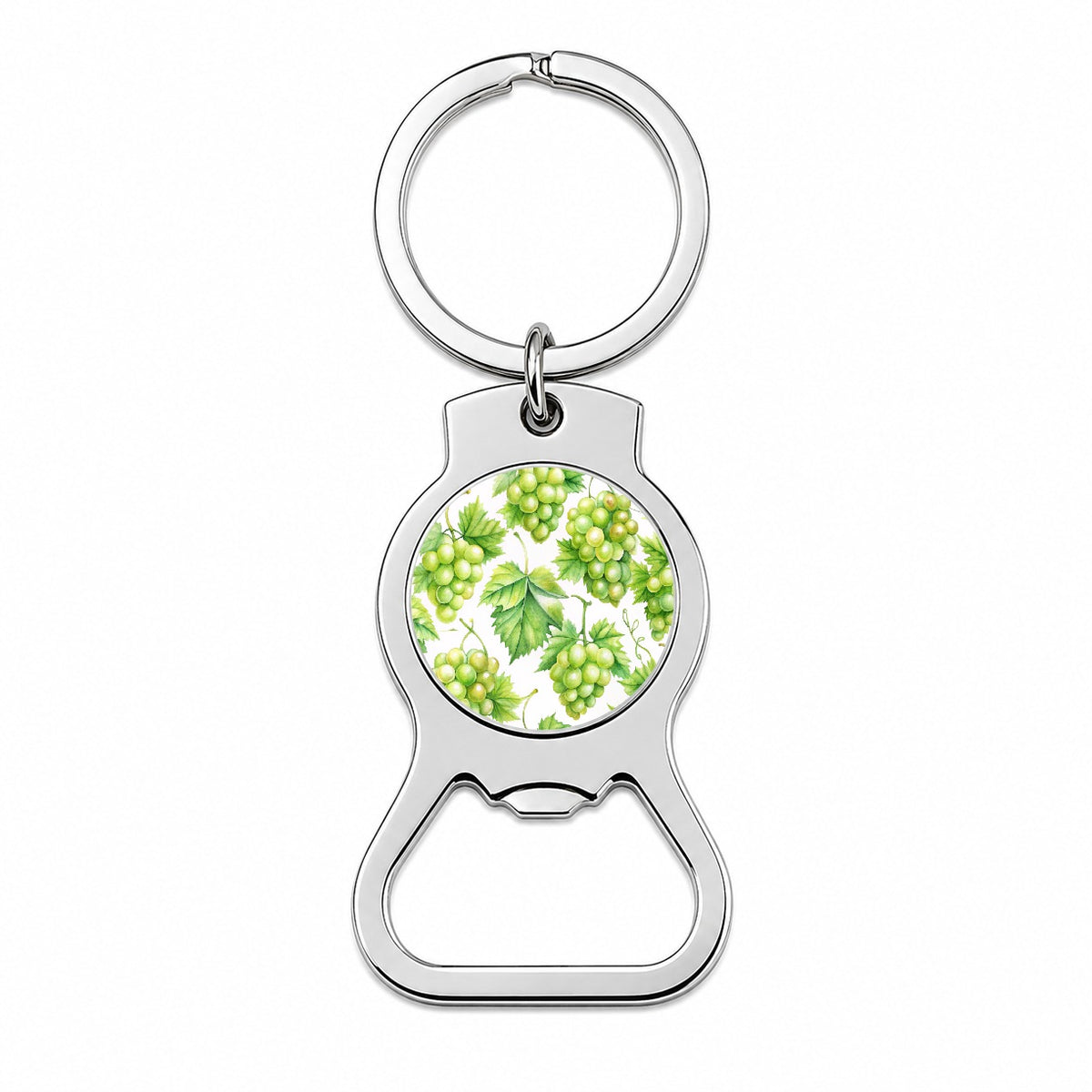 Bunches Of Green Grapes Bottle Opener Keychain