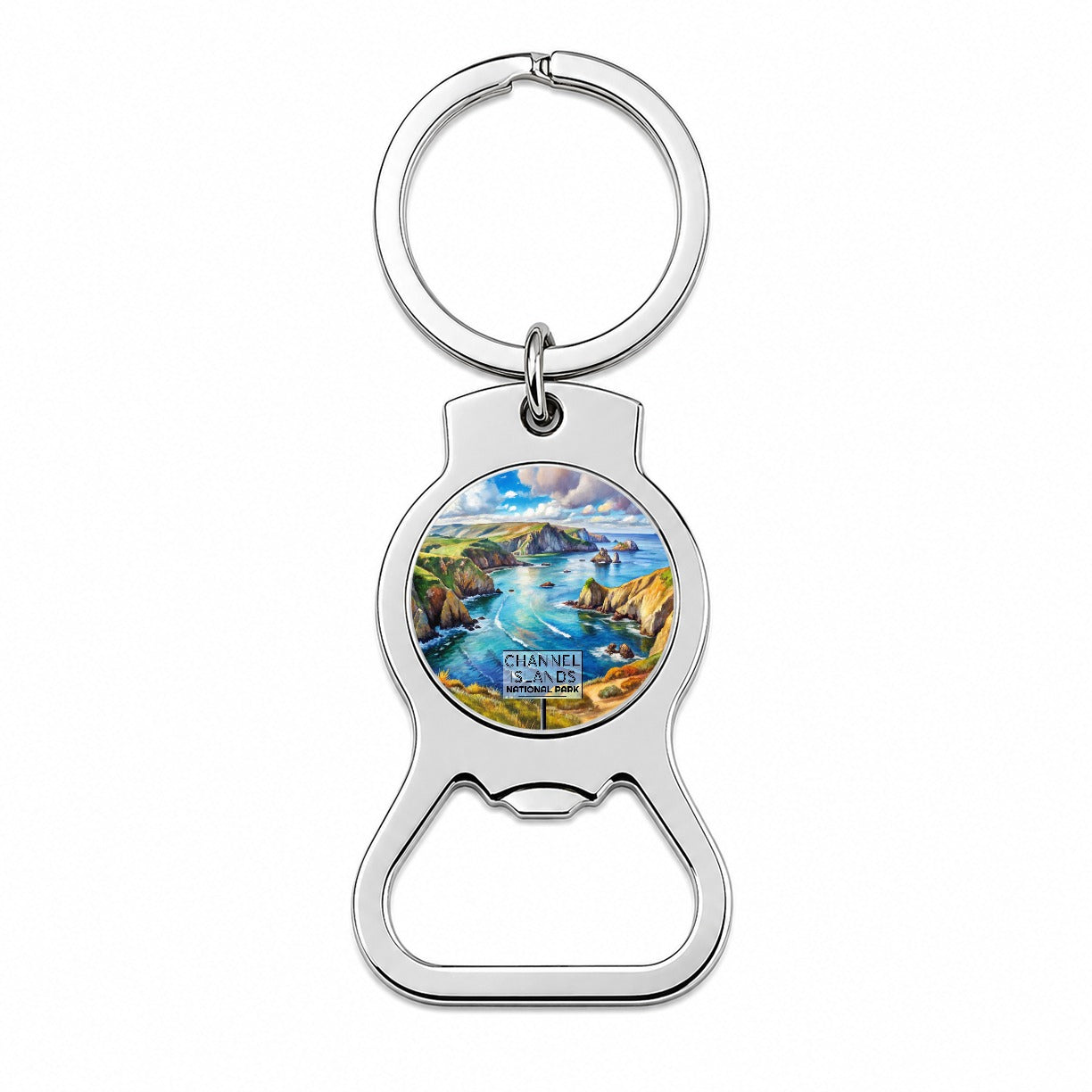 Channel Islands National Park California Watercolor Bottle Opener Keychain