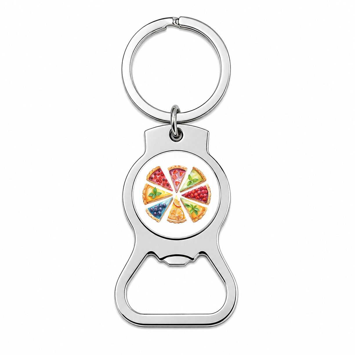 Fruit Pie Slices Bottle Opener Keychain