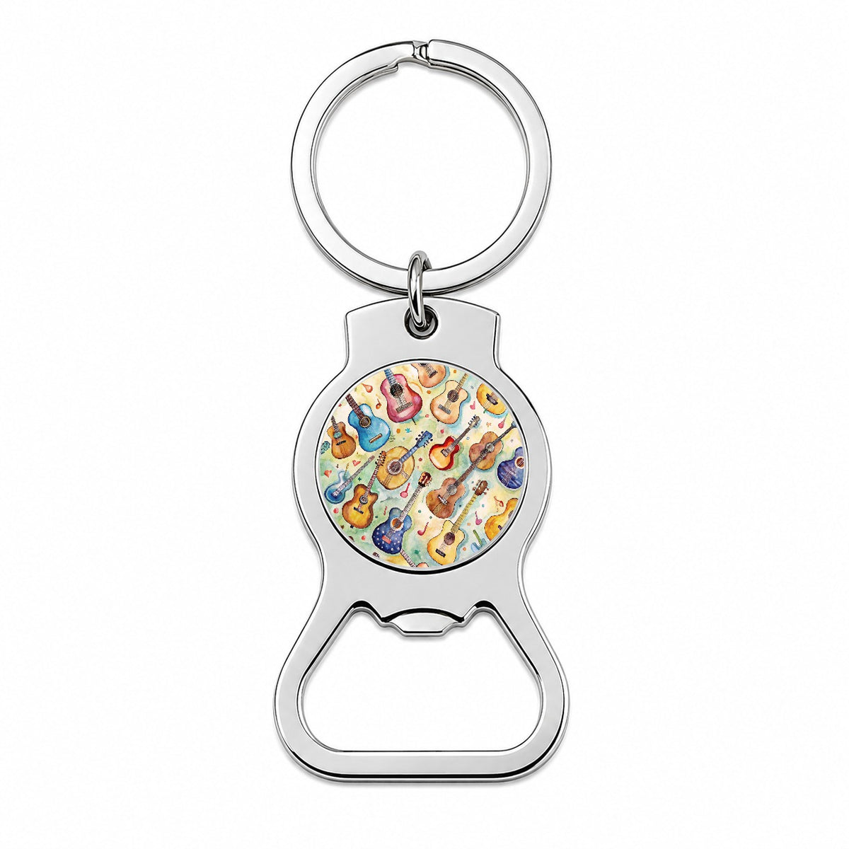 Guitars Artistic Colorful Music Bottle Opener Keychain