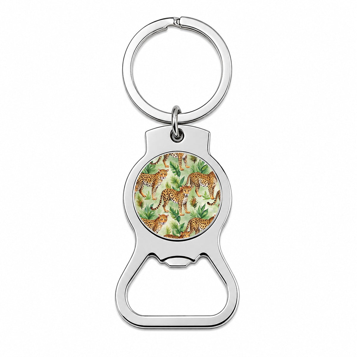 Lots Of Leopards Bottle Opener Keychain